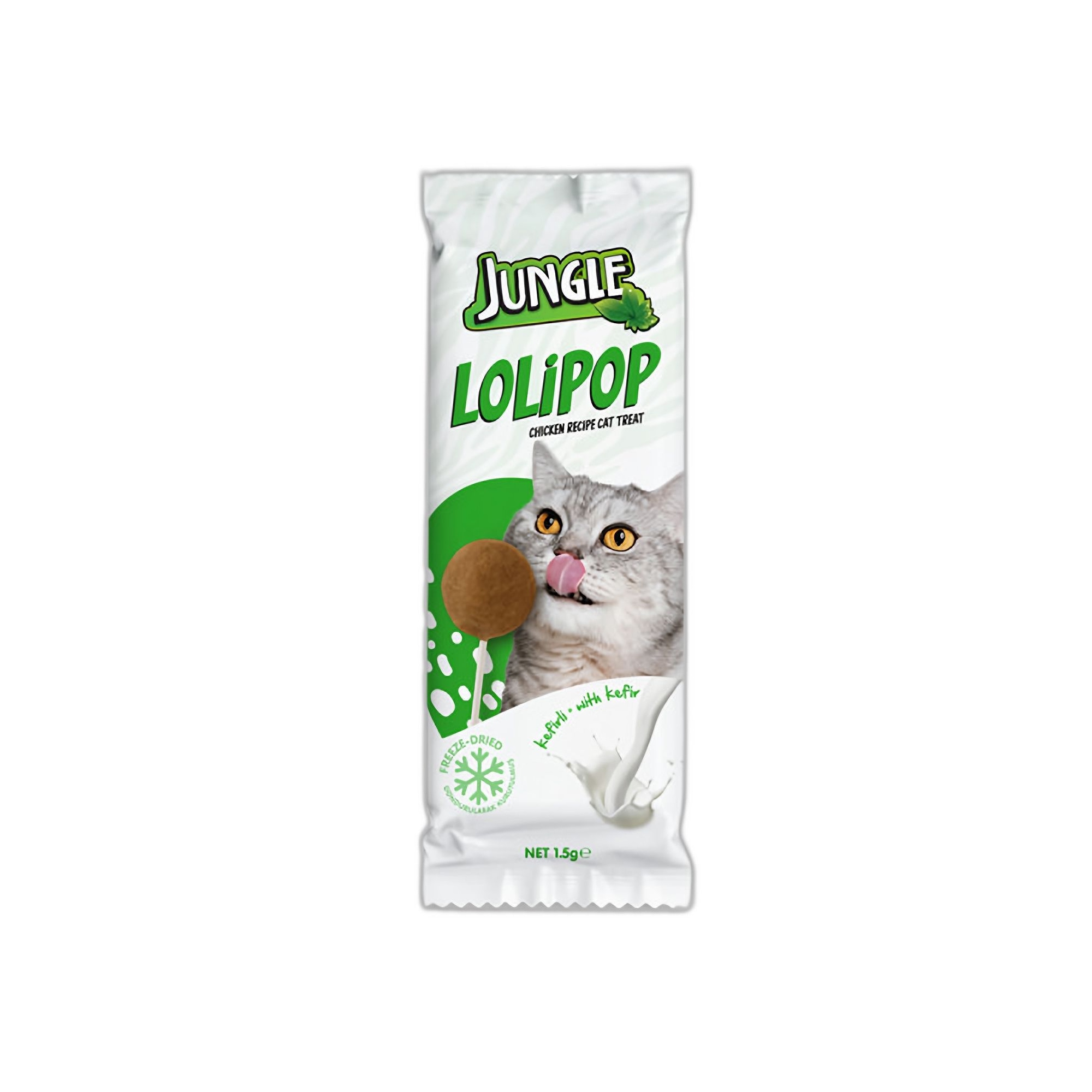 Jungle Kefirli Kedi Atıştırmalık Lolipop 12x1.5 G - Ana Görsel