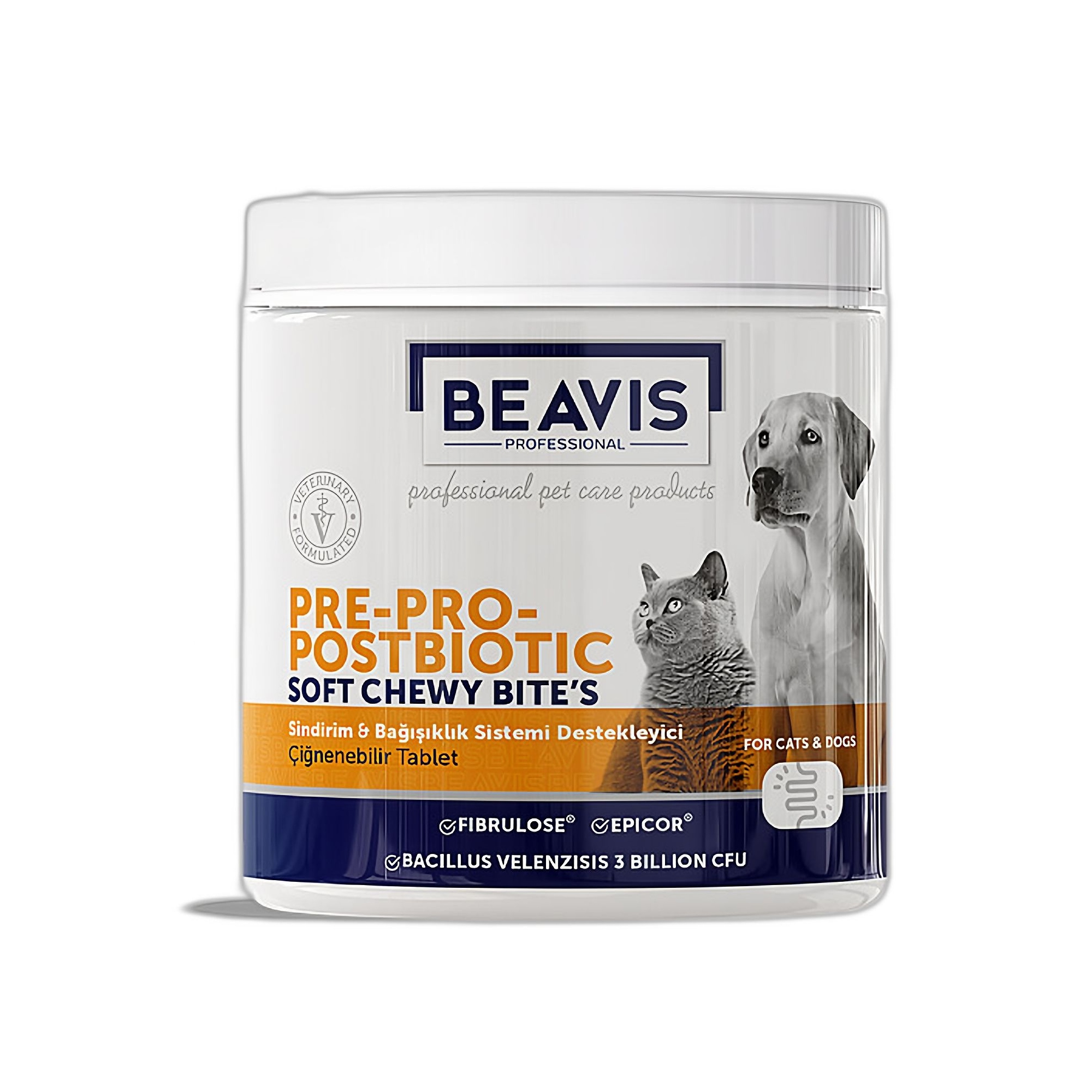 Beavis Pre-Pro-Postbiyotik Çiğnenebilir Tablet Evcil Hayvan Takviye Ürünü 3x105 G - Ana Görsel
