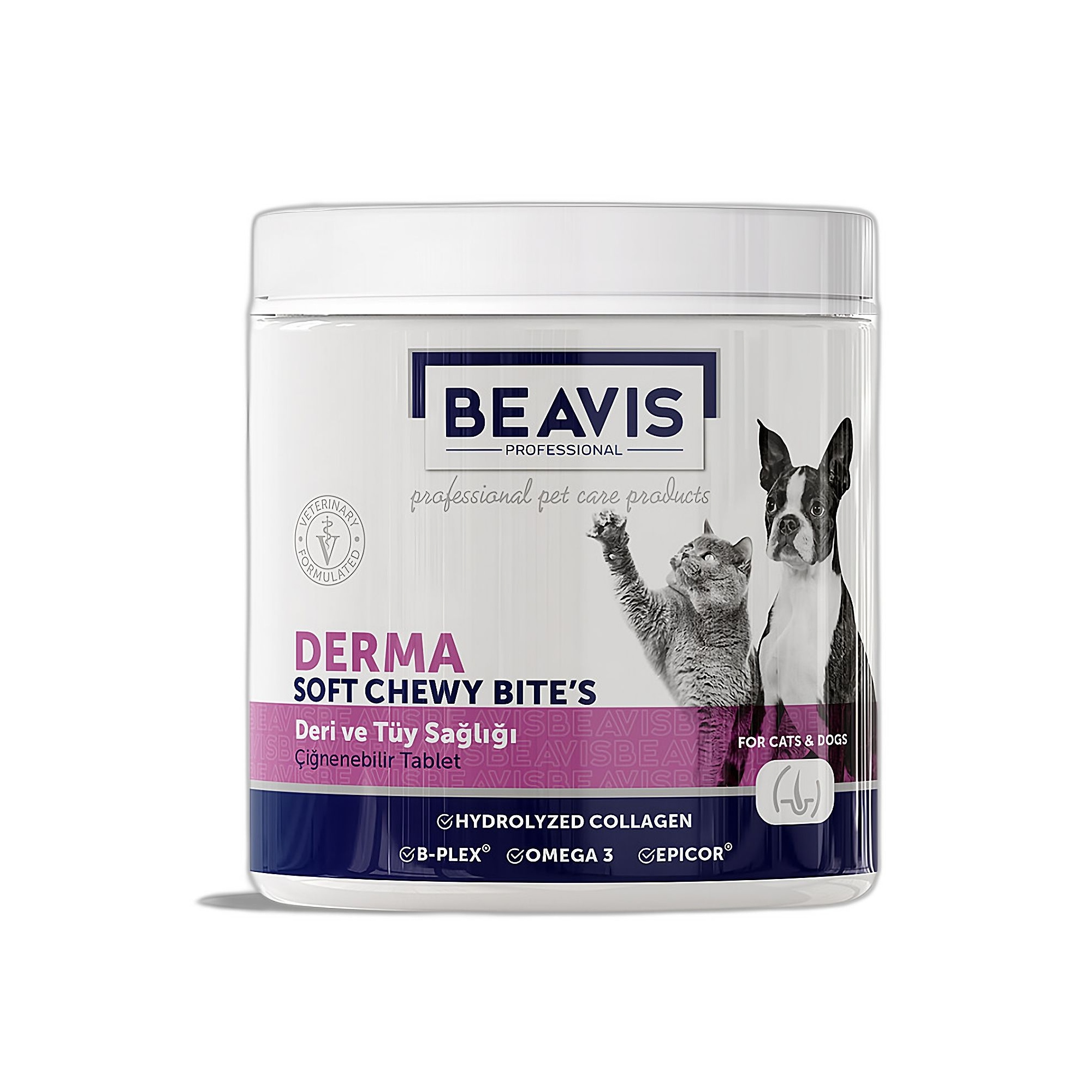 Beavis Derma Deri ve Tüy Sağlığı Destekleyici Çiğnenebilir Kedi ve Köpek Takviyesi 105 G - Ana Görsel