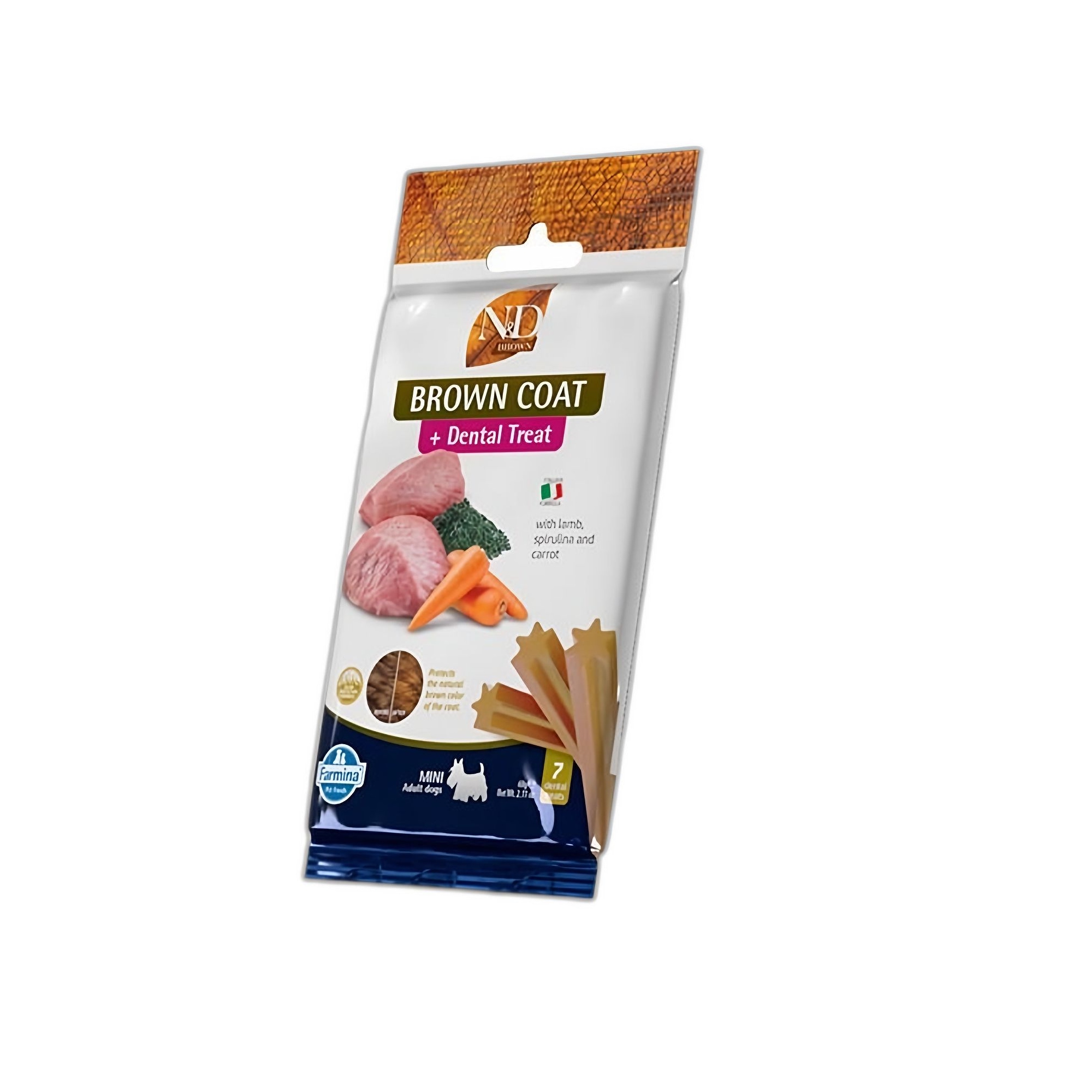 N&D Brown Lamb, Havuç ve Spirulina Küçük Irk Yetişkin Köpek Ödül Maması 60 G - Ana Görsel