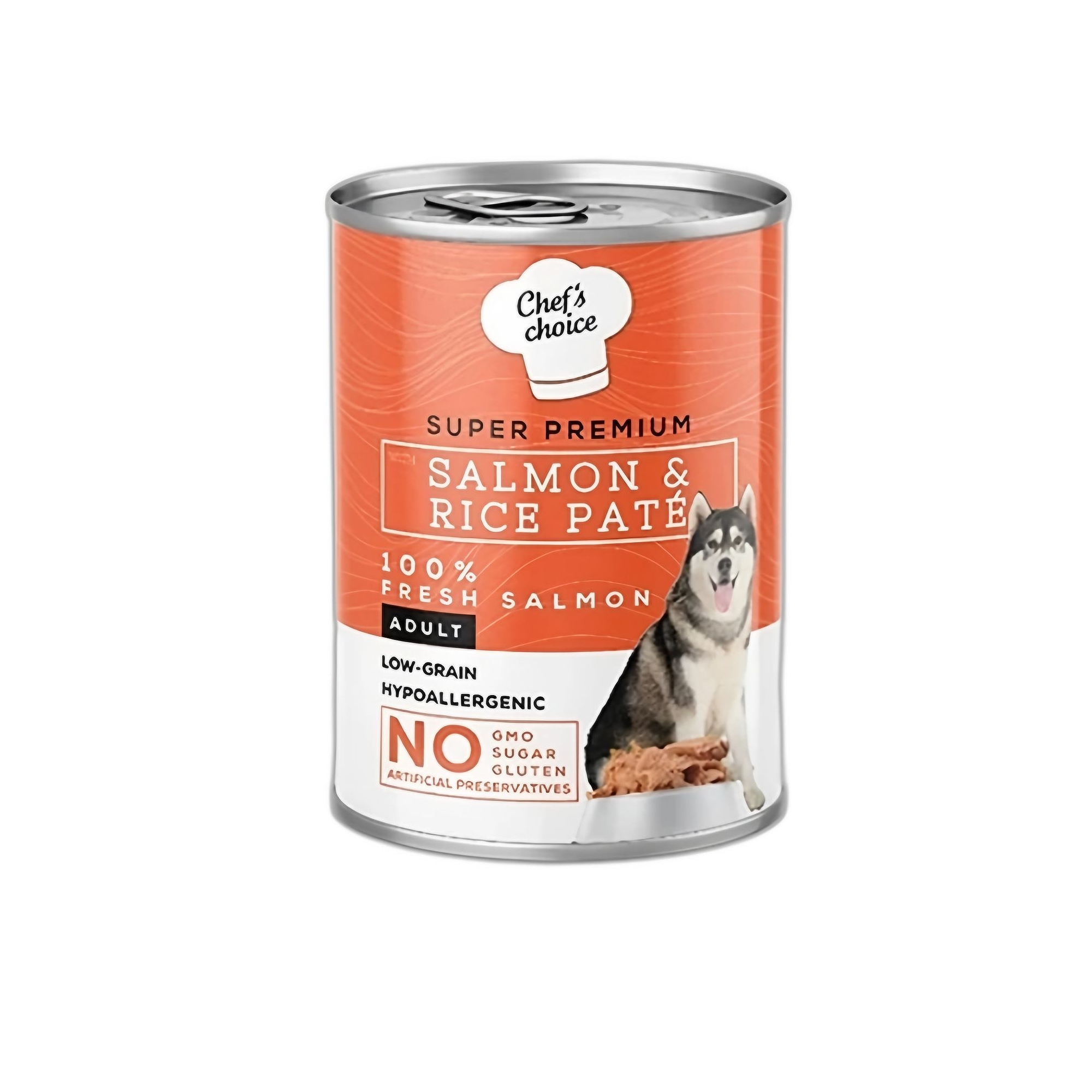 Chef's Choice Tahılısz Pirinçli ve Somonlu Ezme Yetişkin Köpek Konservesi 400 G