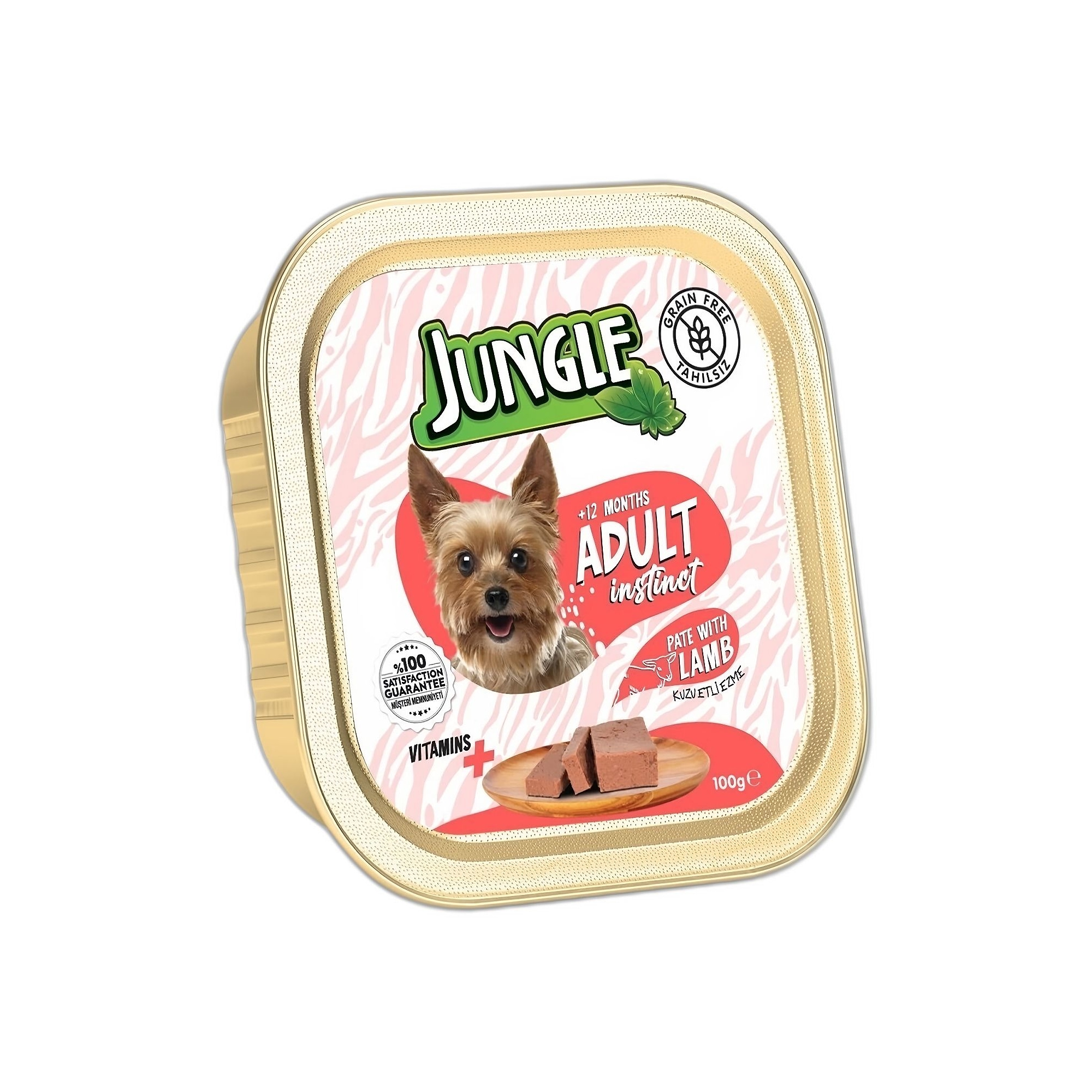 Jungle Tahılsız Kuzu Etli Yetişkin Köpek Yaş Maması 100 G