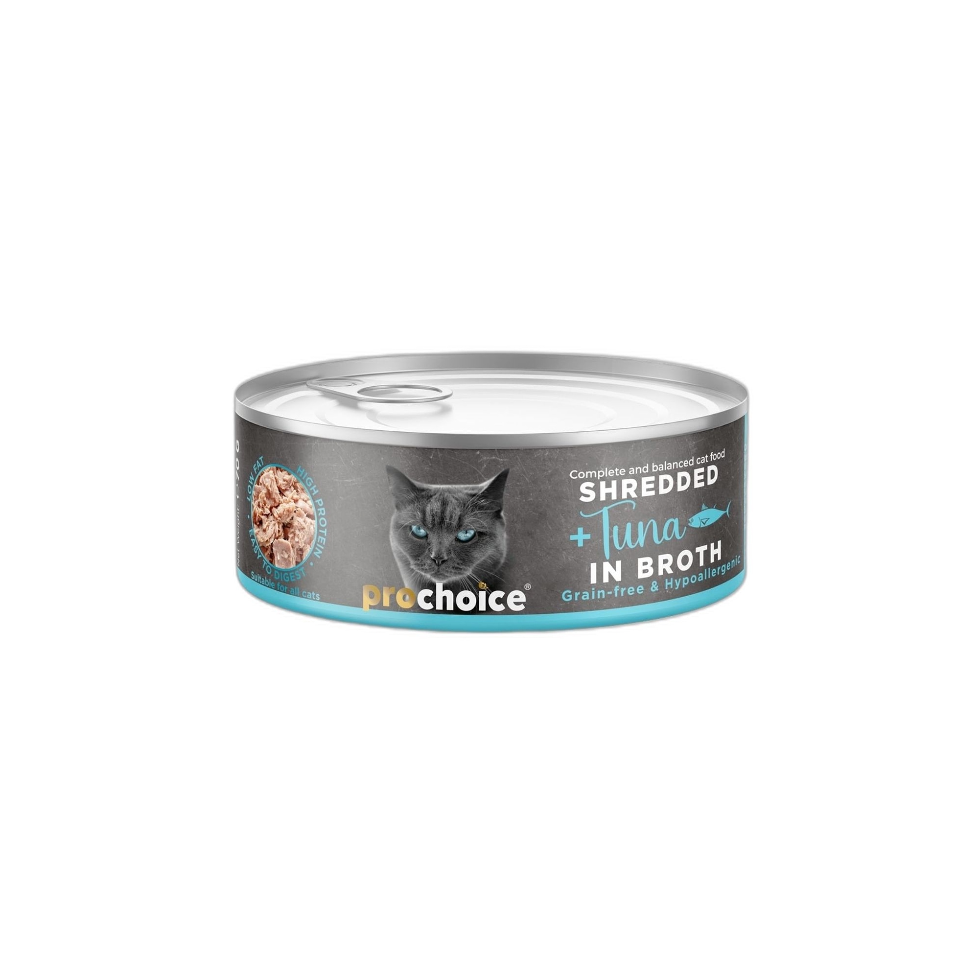 ProChoice Deluxe Tuna in Broth Sos İçinde Ton Balıklı Tahılsız Yetişkin Kedi Konservesi 70G