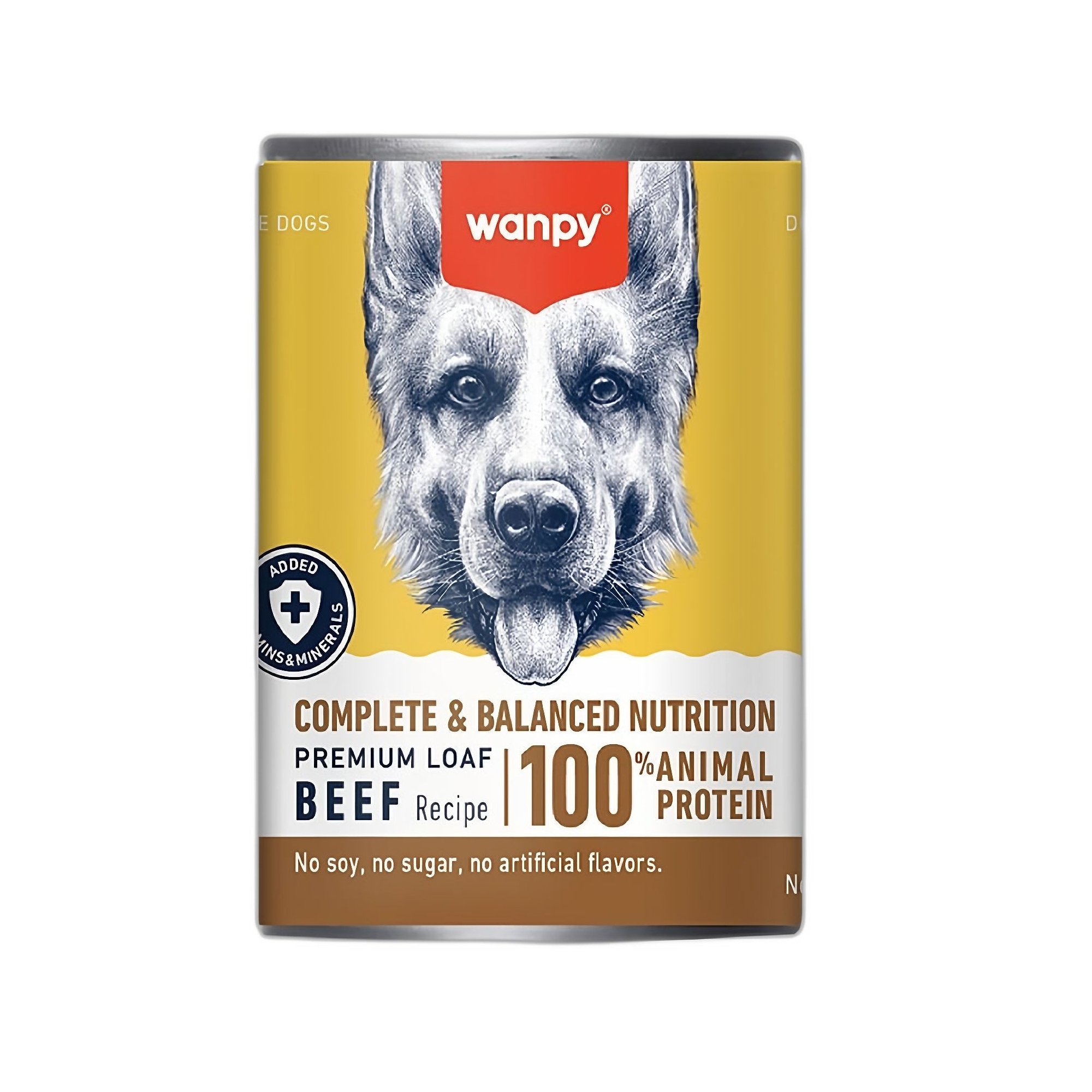 Wanpy Tahılsız %100 Gerçek Et Biftekli Köpek Konservesi 375 G