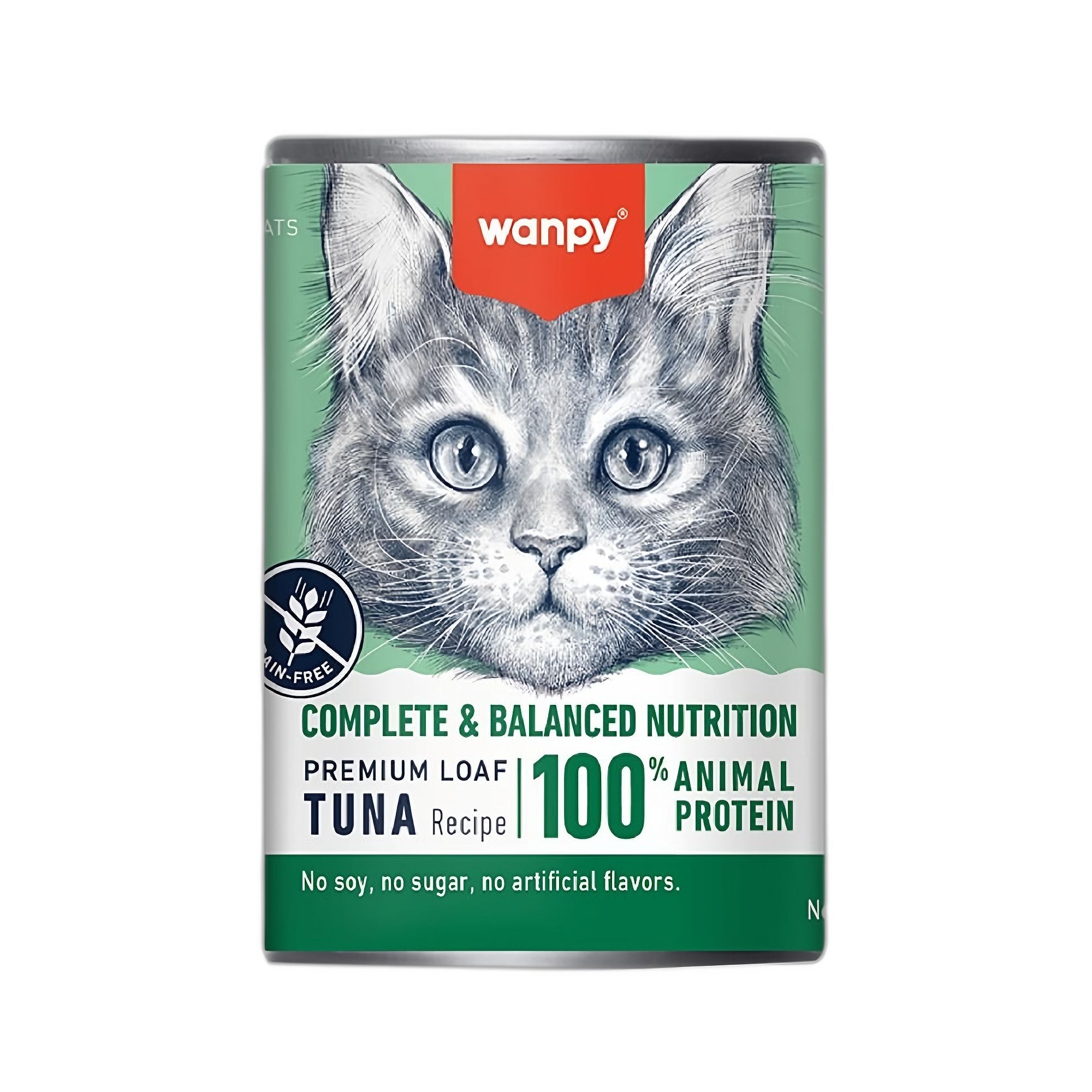 Wanpy Tahılsız %100 Gerçek Et Ton Balıklı Kedi Konservesi 375 G