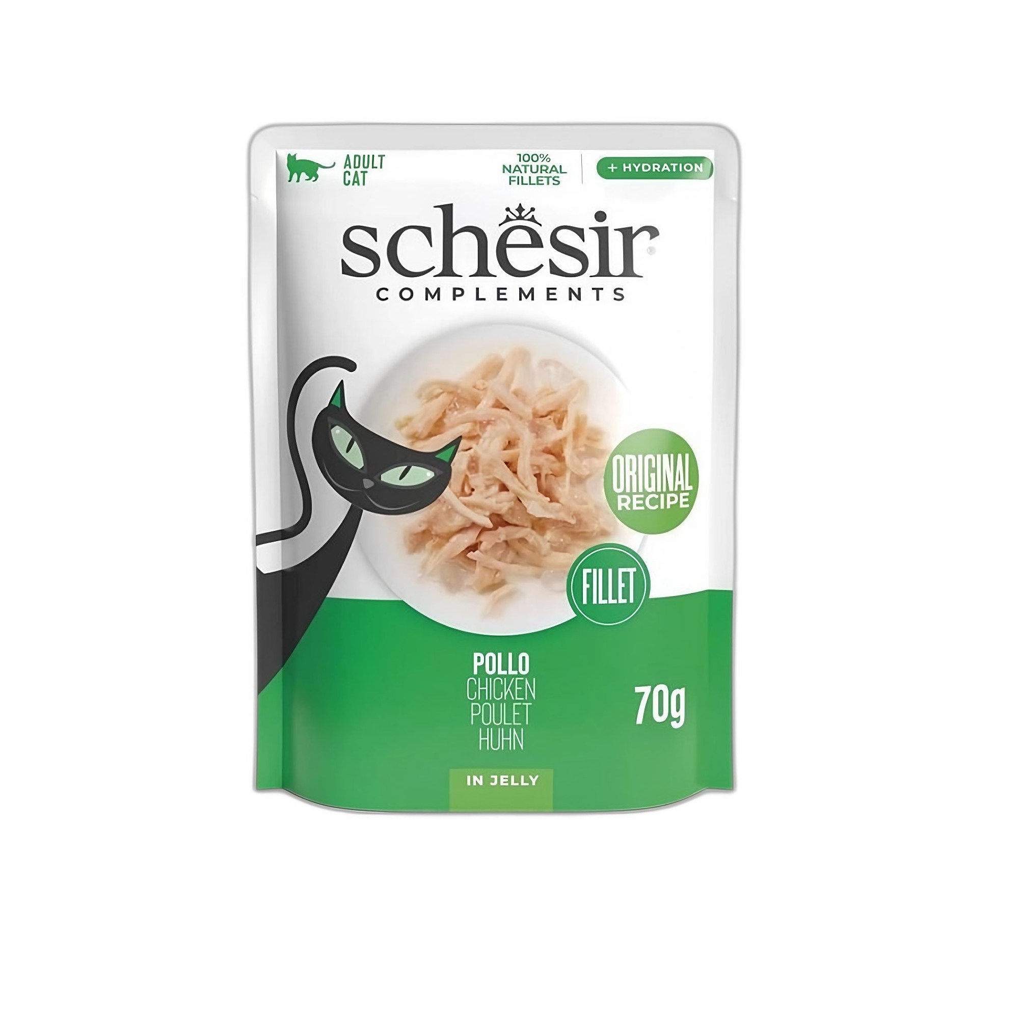 Schesir Jelly Tavuk Filetolu Jöle İçinde Yetişkin Kedi Pouch 70g