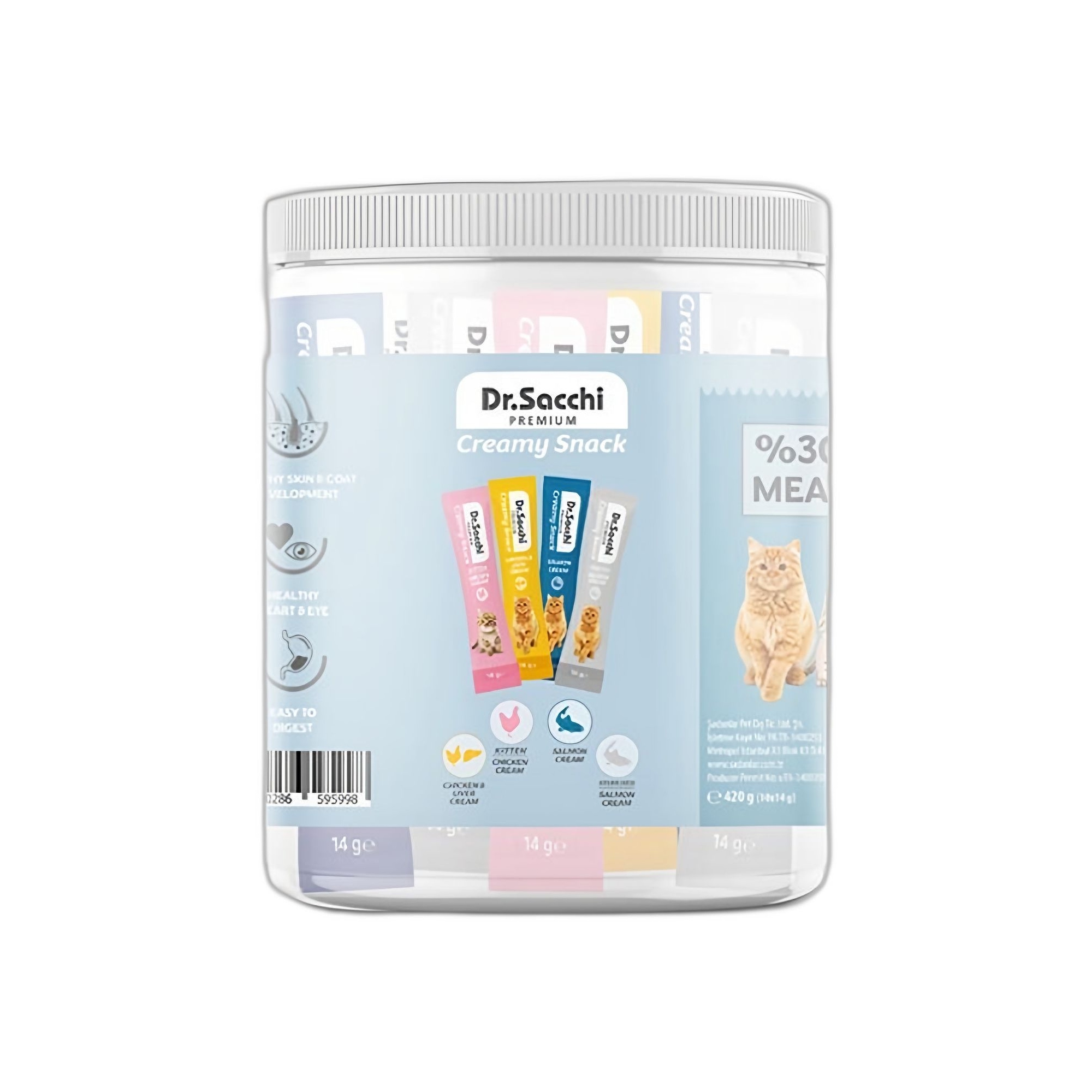 Dr.Sacchi Dr Sacchi Creamy Snack Karışık Aromalı Krema Kedi Ödülü 30x14G