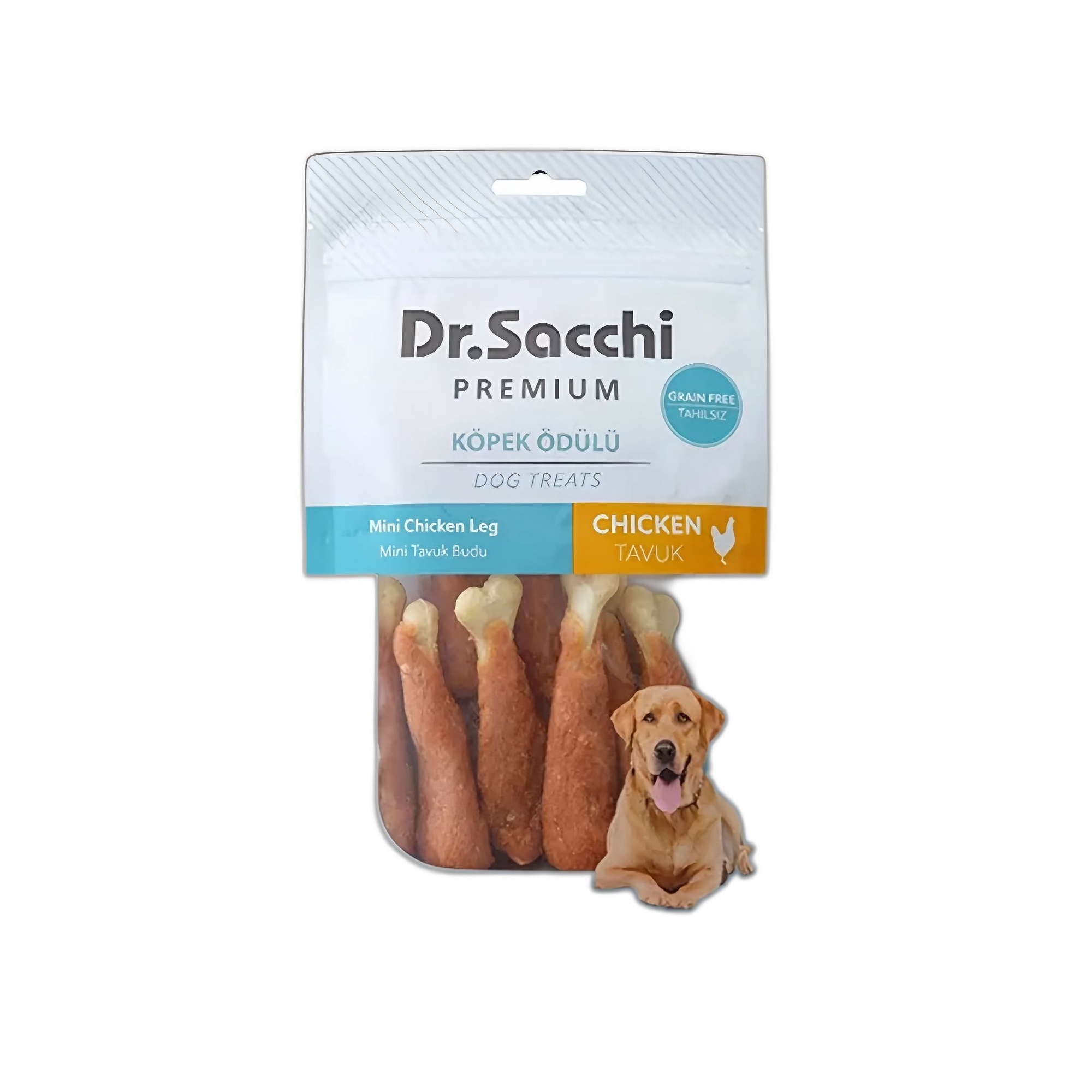 Dr.Sacchi Premium Tahılsız Mini Tavuk Butlu Köpek Ödülü 115 G