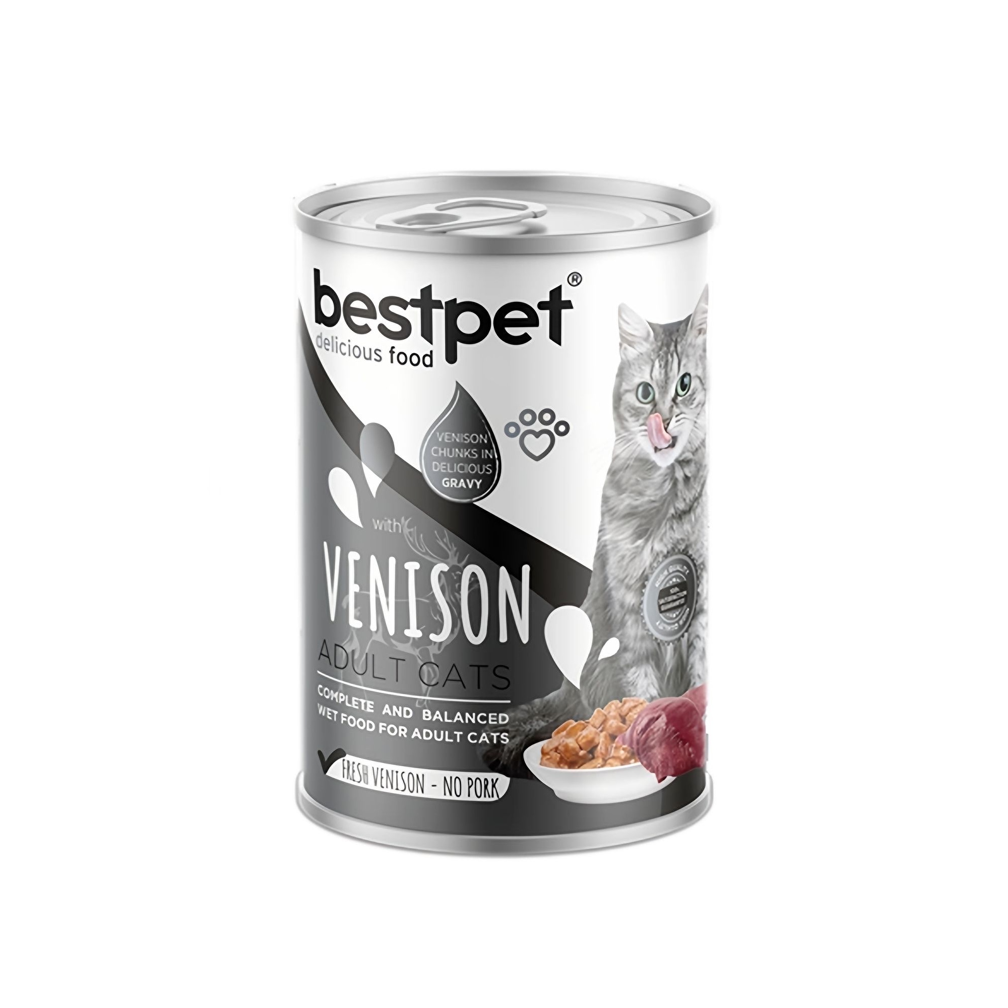 Bestpet Gravy Parça Geyik Etli Yetişkin Kedi Konservesi 400 G