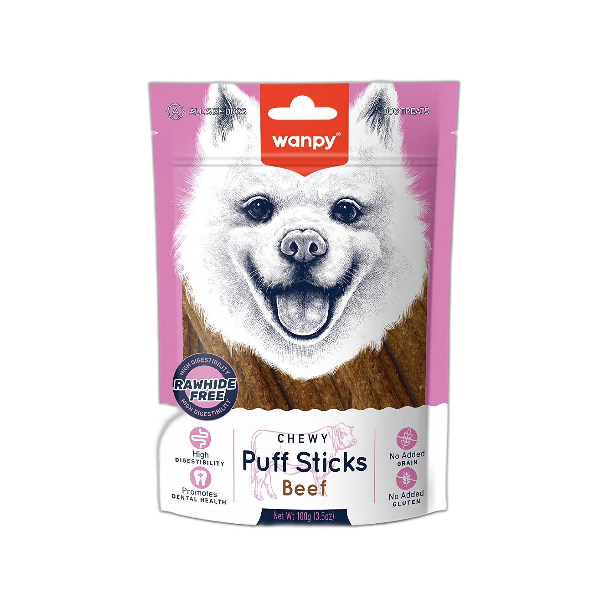 Wanpy Tahılsız Sığır Etli Köpek Çiğneme Ödülü 100G