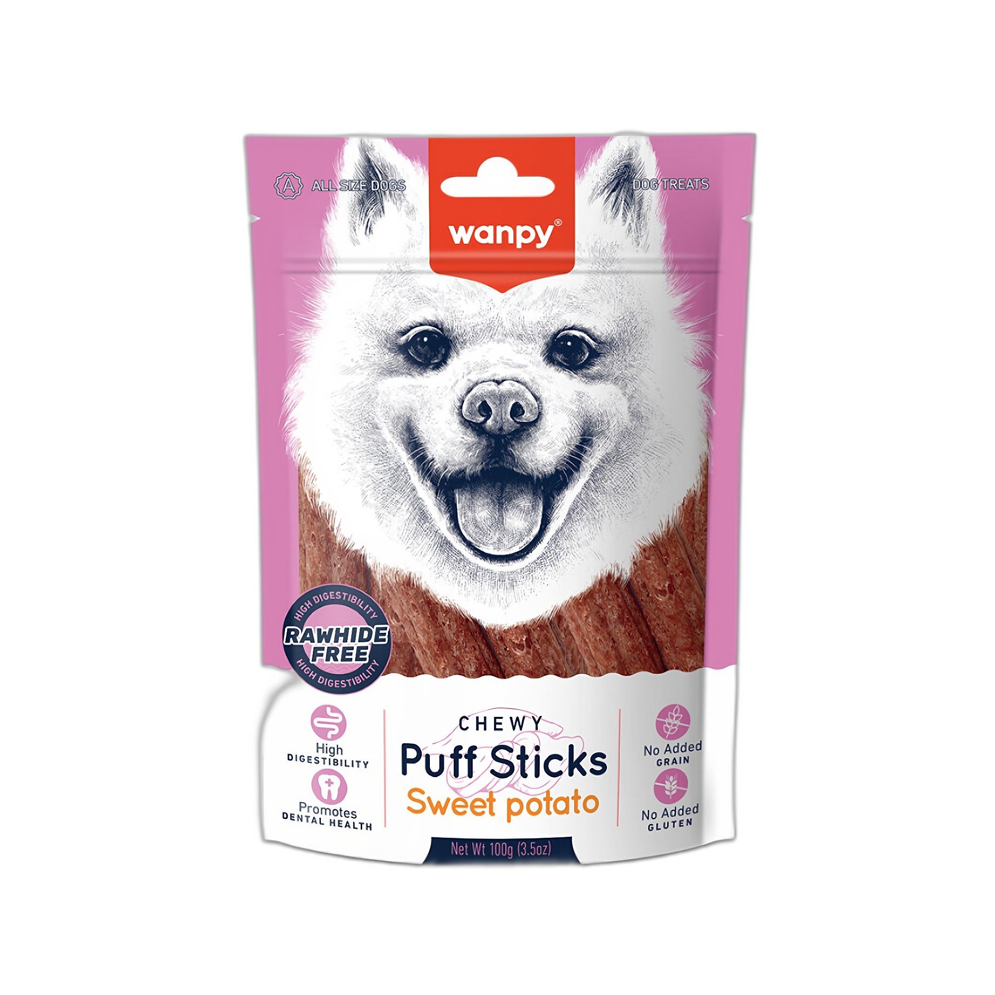 Wanpy Tahılsız Tatlı Patatesli Köpek Çiğneme Ödülü 100g