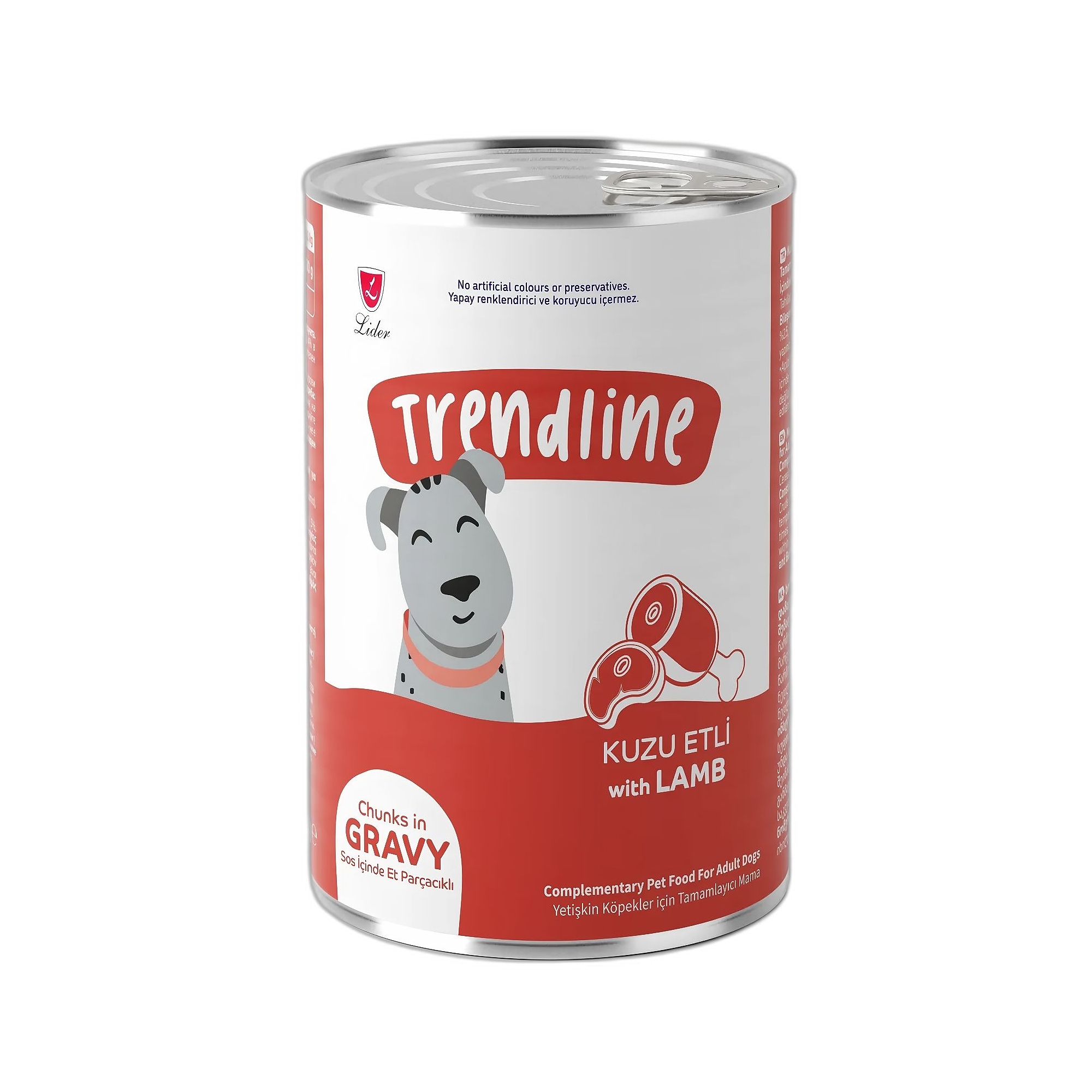 Trendline Sos İçerisinde Et Parçacıklı Kuzu Etli Yetişkin Köpek Konservesi 400 G - Ana Görsel