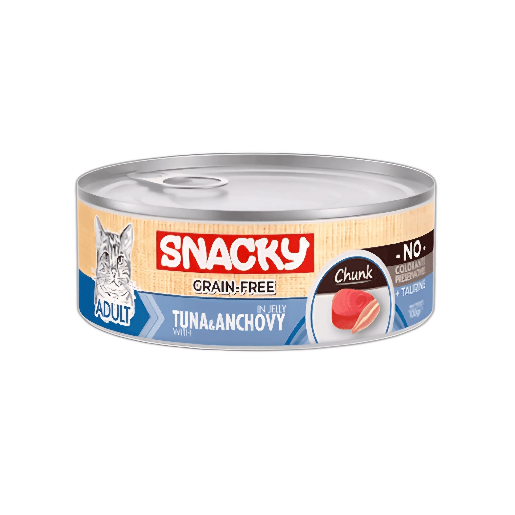 Snacky Gurme Ton Balıklı - Hamsili Yetişkin Kedi Konservesi 100 G