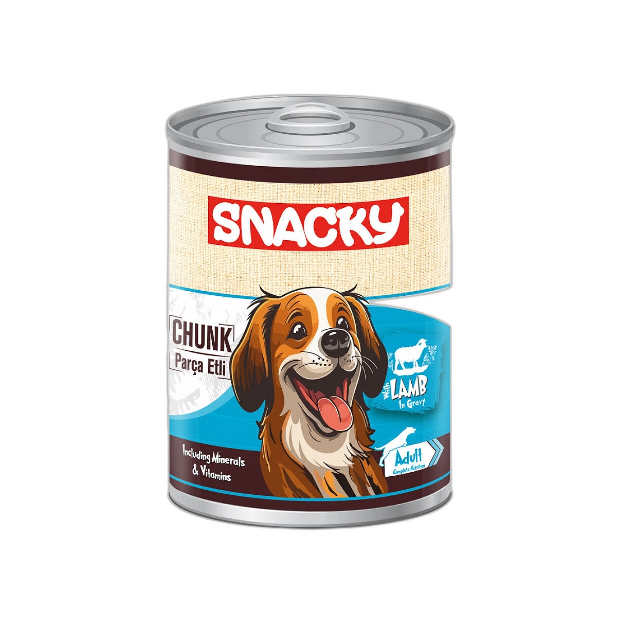 Snacky Chunk Az Tahıllı Kuzu Etli Yetişkin Köpek Konservesi 400 G