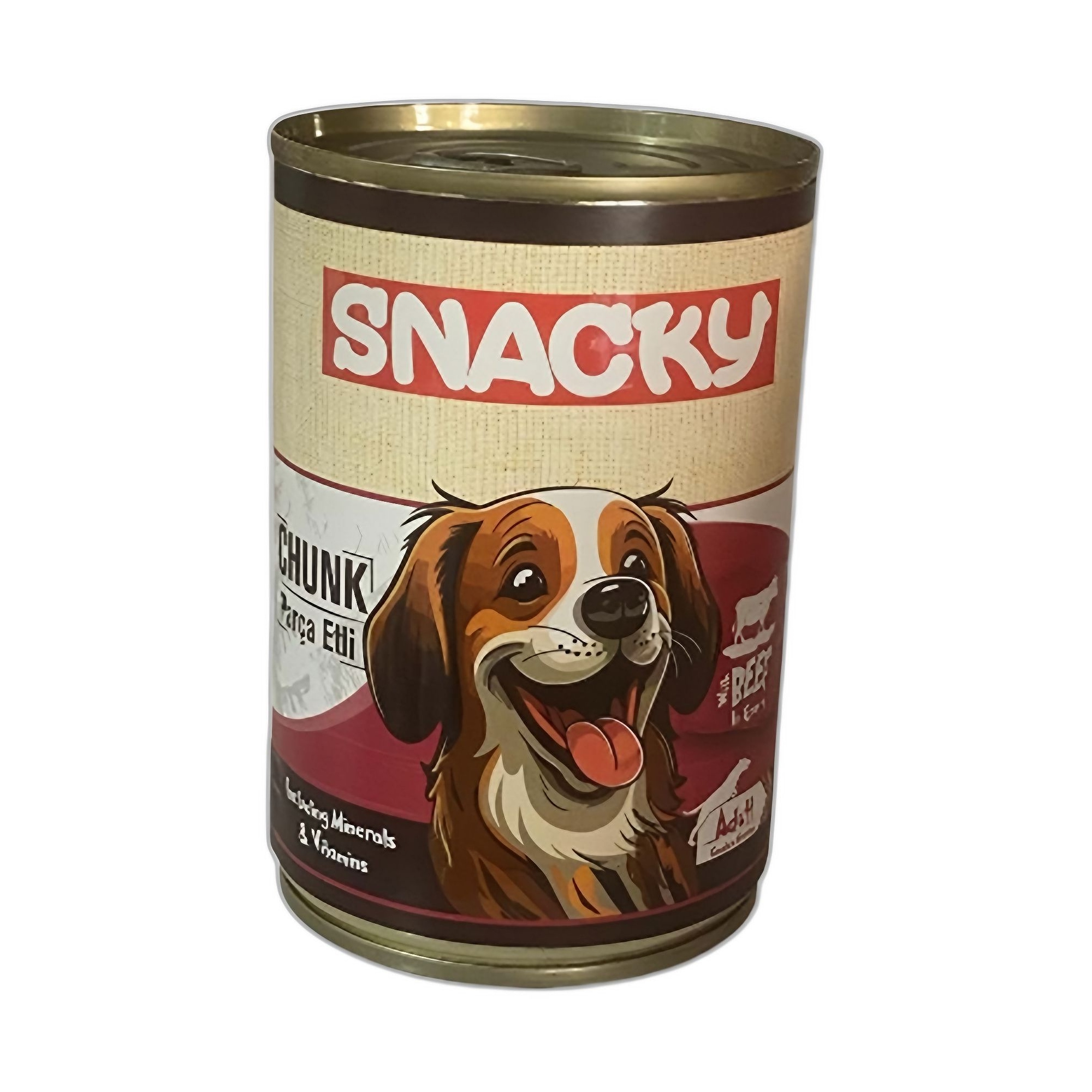 Snacky Chunk Az Tahıllı SığırEtli Yetişkin Köpek Konservesi 400 G