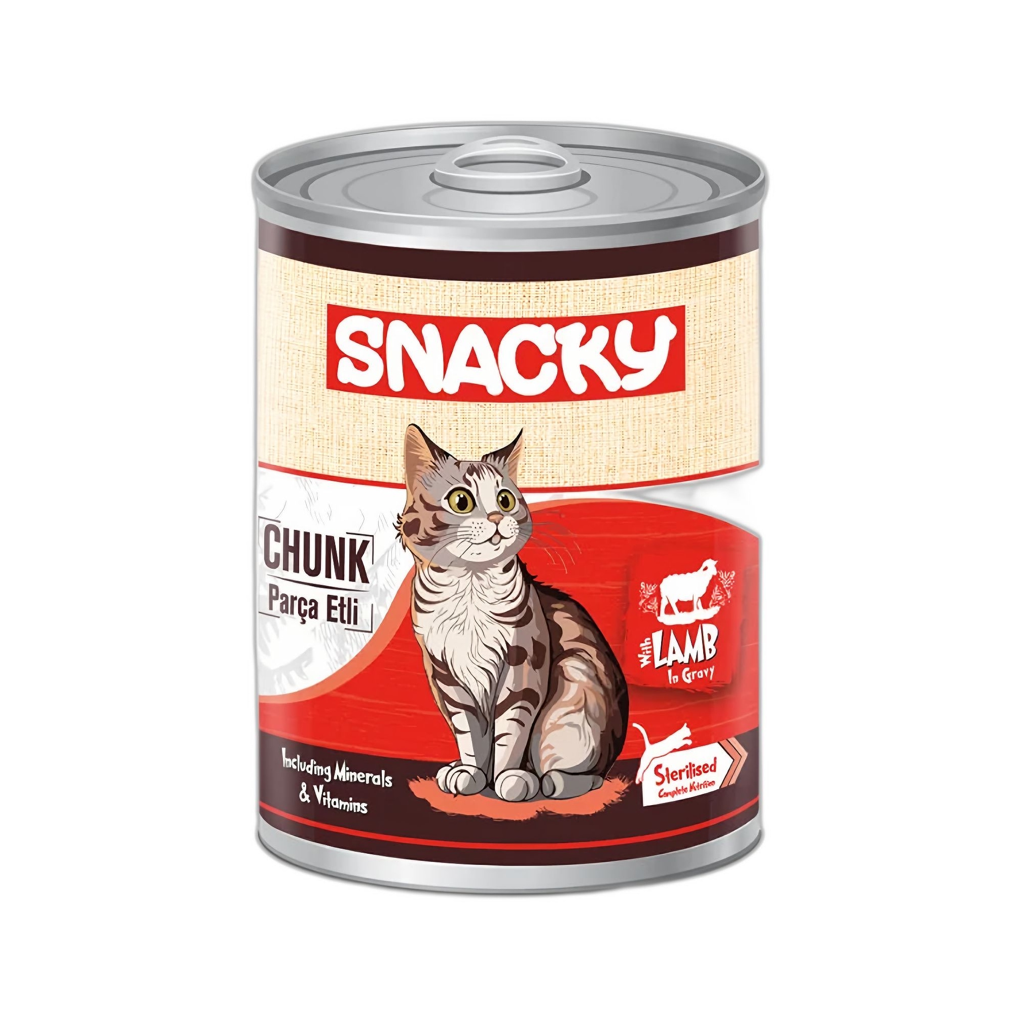 Snacky Chunk Kuzulu Sterilised Kedi Konservesi 400 G