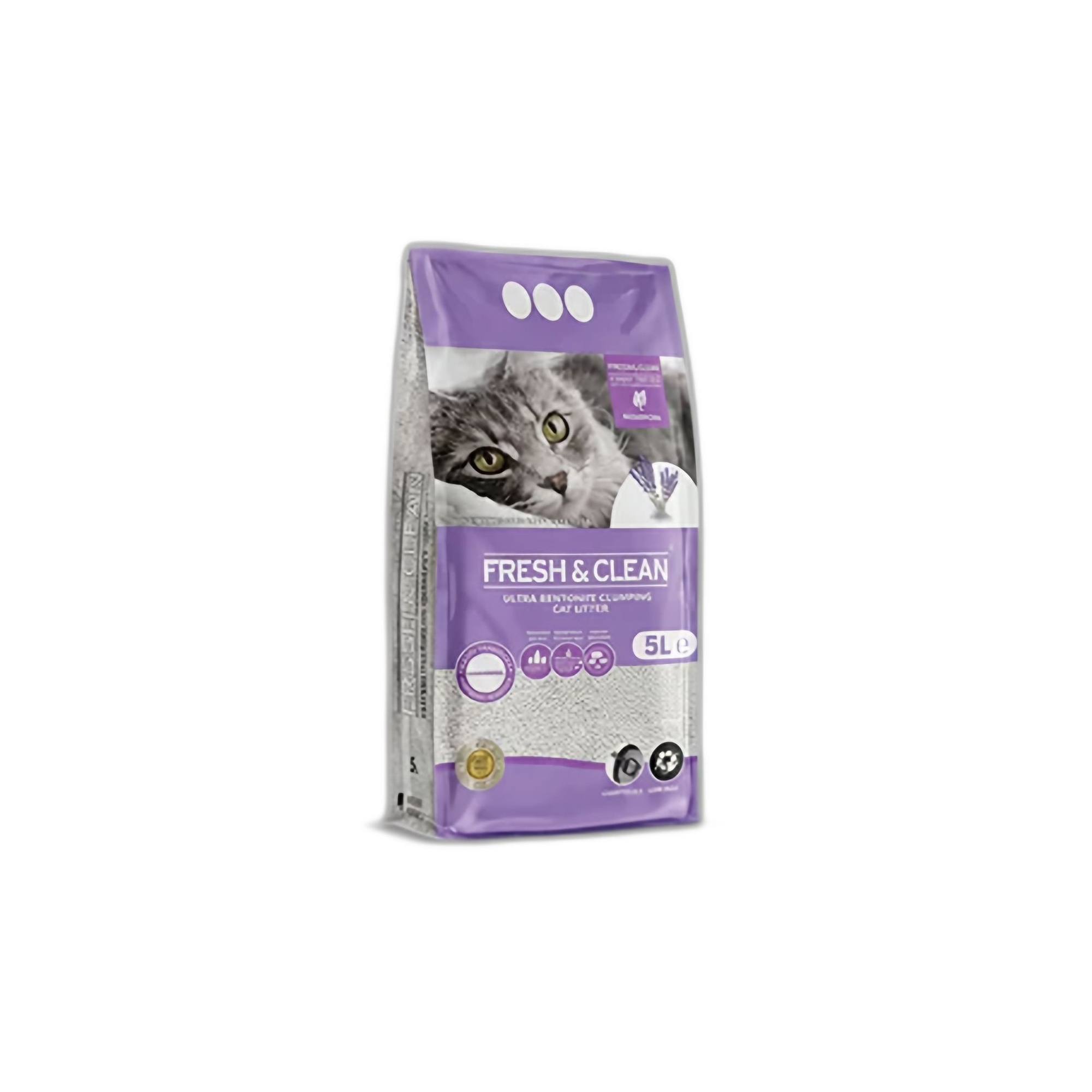 Fresh & Clean Fresh&Clean Lavanta Kokulu Bentonit Kedi Kumu 5L