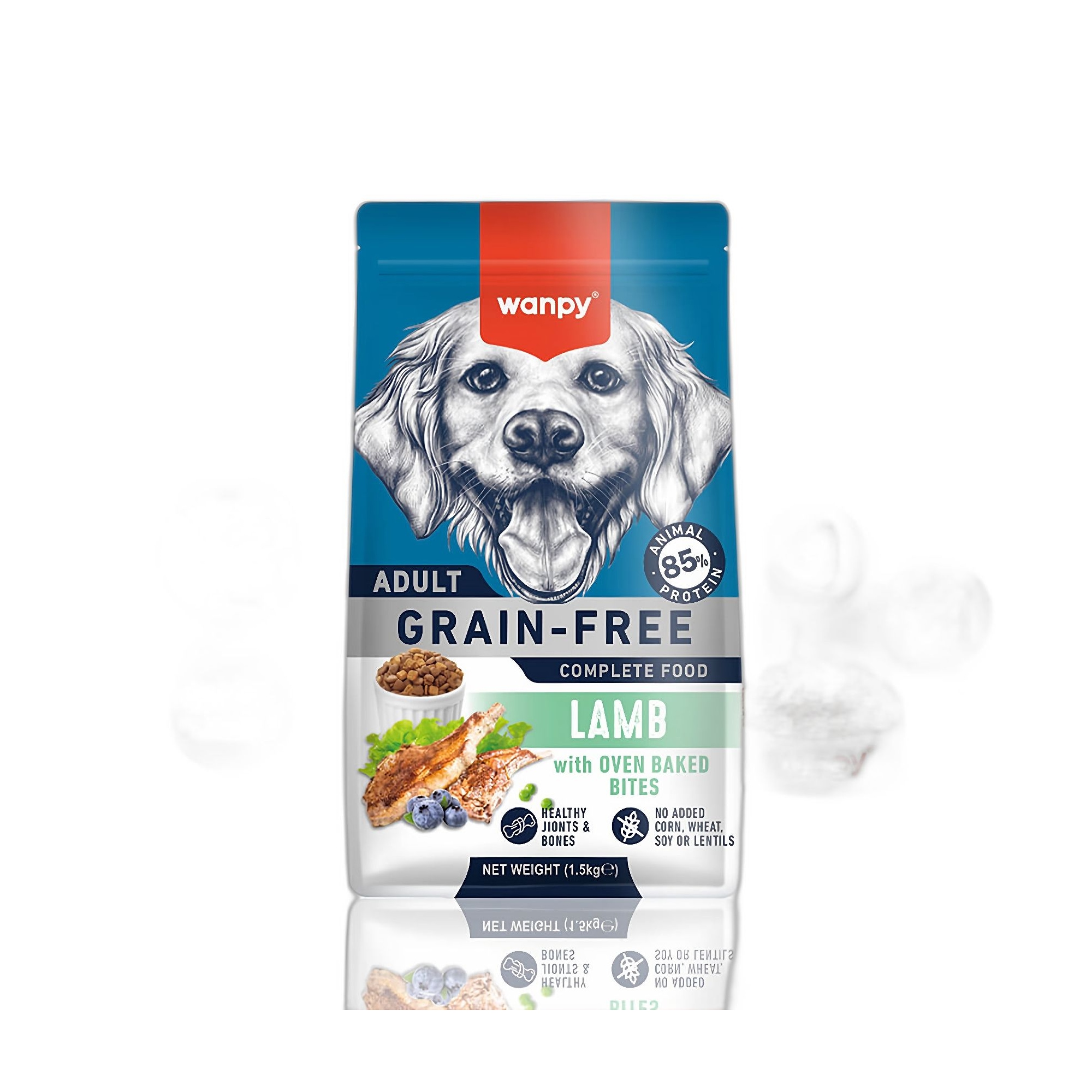 Wanpy Tahılsız Kuzulu Yetişkin Köpek Maması 1,.5 KG