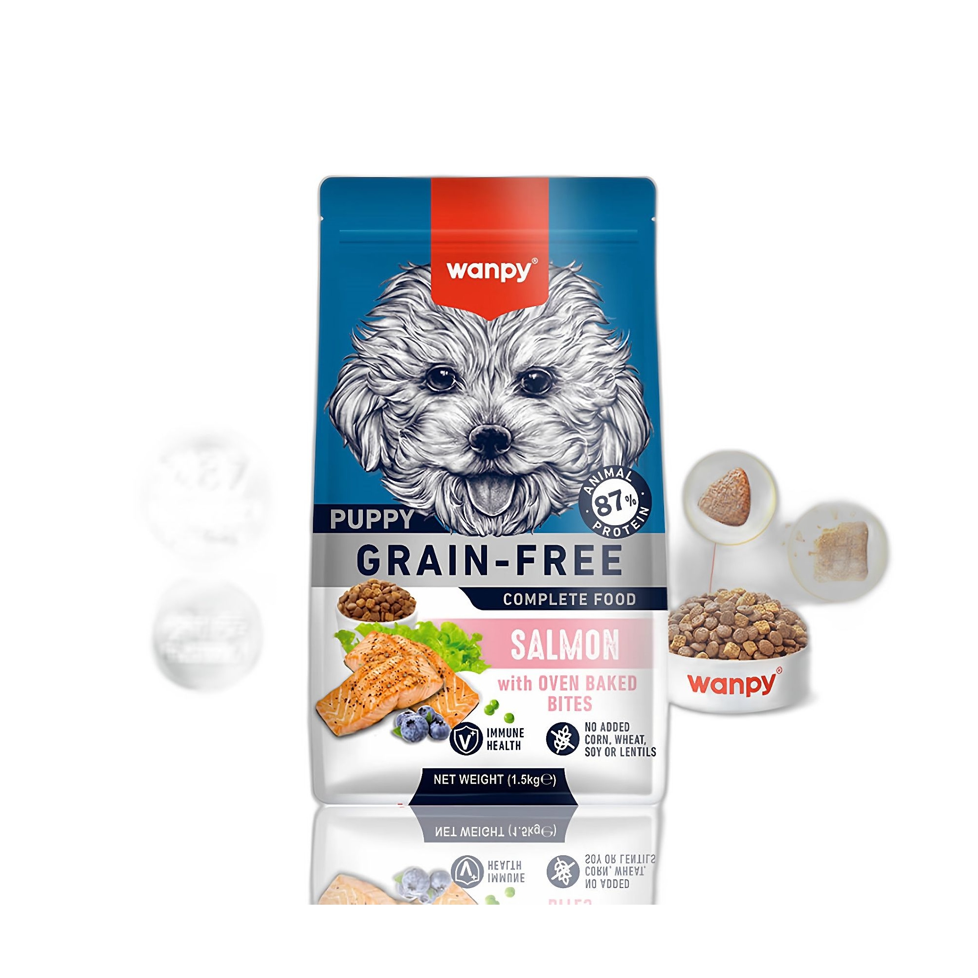 Wanpy Tahılsız Somonlu Yavru Köpek Maması 1.5 KG