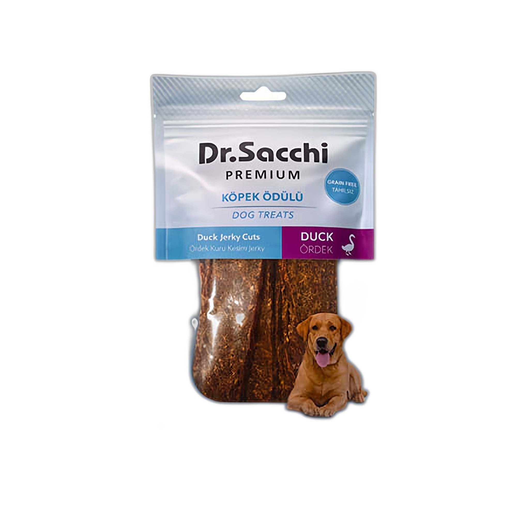 Dr.Sacchi Dr.Sacchi Premium Tahılsız Ördek Kuru Kesim Jerky Köpek Ödülü 100 G