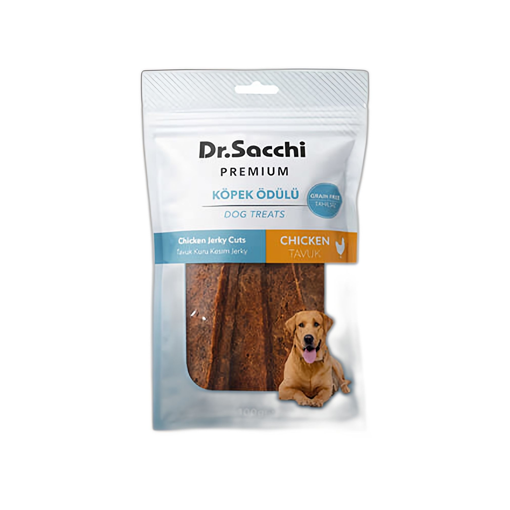 Dr.Sacchi Dr.Sacchi Premium Tahılsız Tavuk Kuru Kesim Jerky Köpek Ödülü 100 G