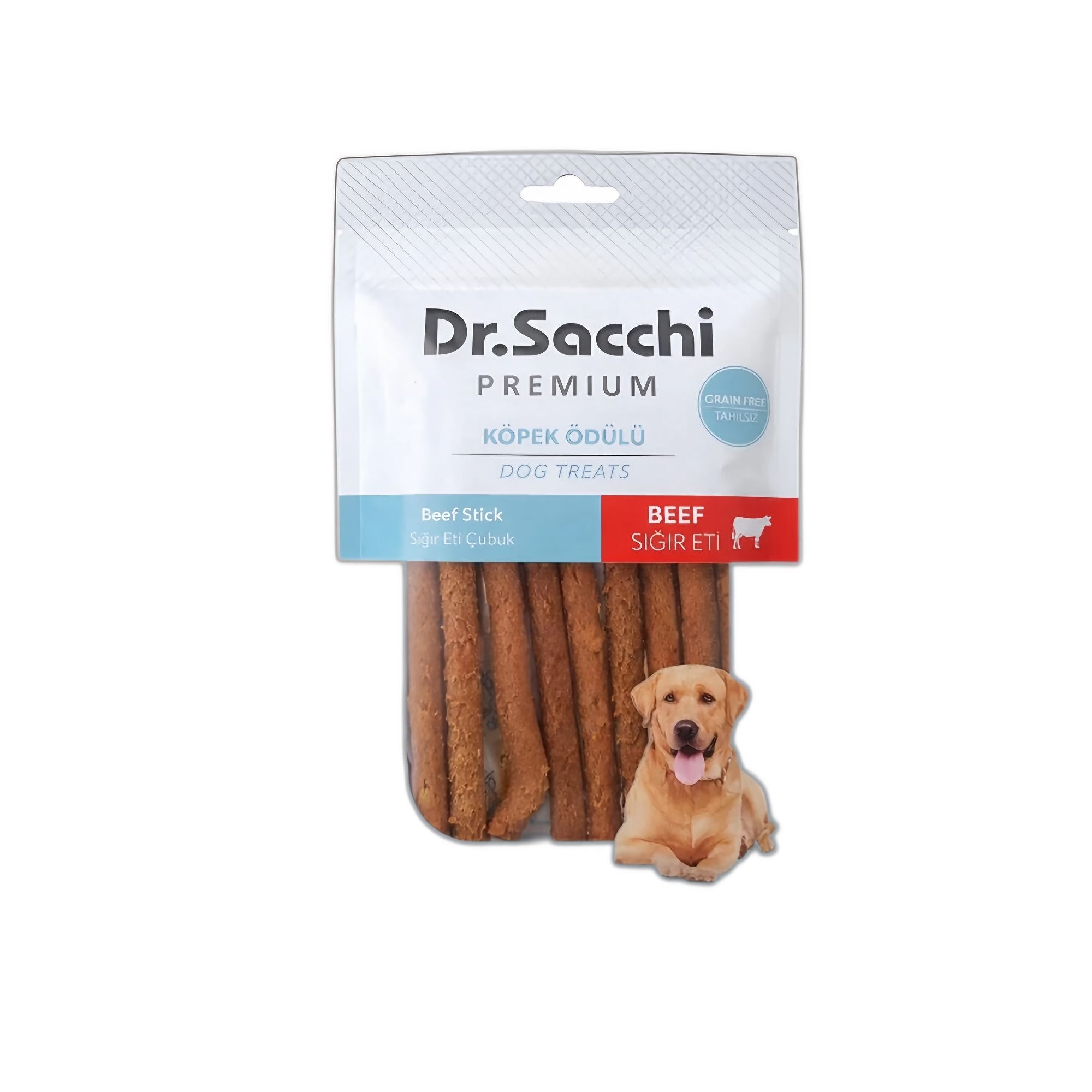 Dr.Sacchi Premium Tahılsız Sığır Etli Çubuk Köpek Ödülü 10'lu 100 G