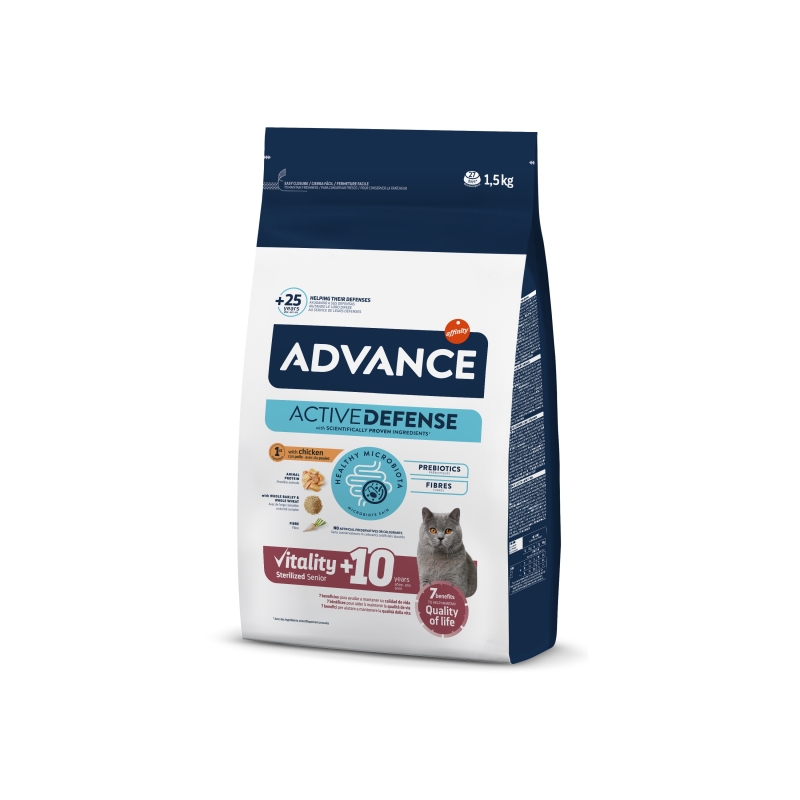 Advance Vitality +10 Tavuklu Kısırlaştırılmış Yaşlı Kedi Maması 1.5 KG - Ana Görsel