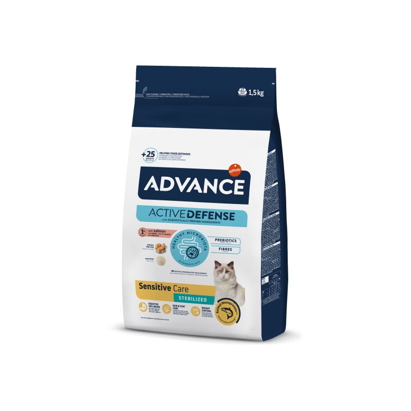 Advance Hassas Sindirim için Somonlu Kısırlaştırılmış Yetişkin Kedi Maması 1.5 KG - Ana Görsel