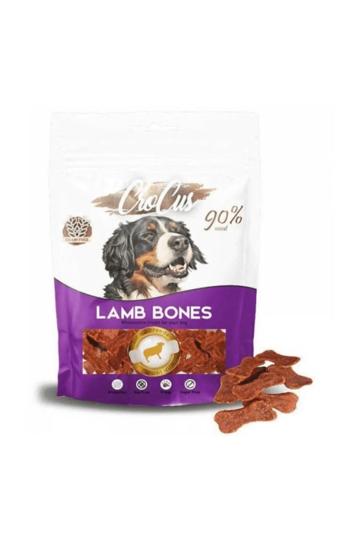 Crocus Lamb Bones Tahılsız Kuzu Etli Köpek Ödülü 80 G - Ana Görsel
