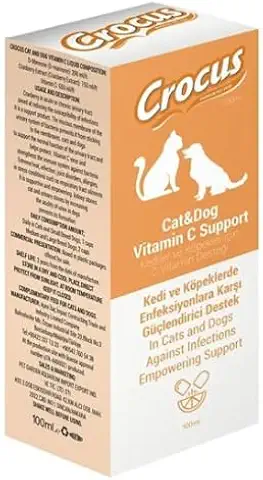 Crocus Kedi ve Köpekler İçin Enfeksiyon Karşıtı Destekleyici C Vitamini 100 mL - Ana Görsel
