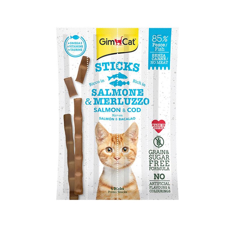 GimCat Sticks Morina Balıklı ve Somonlu Kedi Ödül Çubuğu 20 G - Ana Görsel