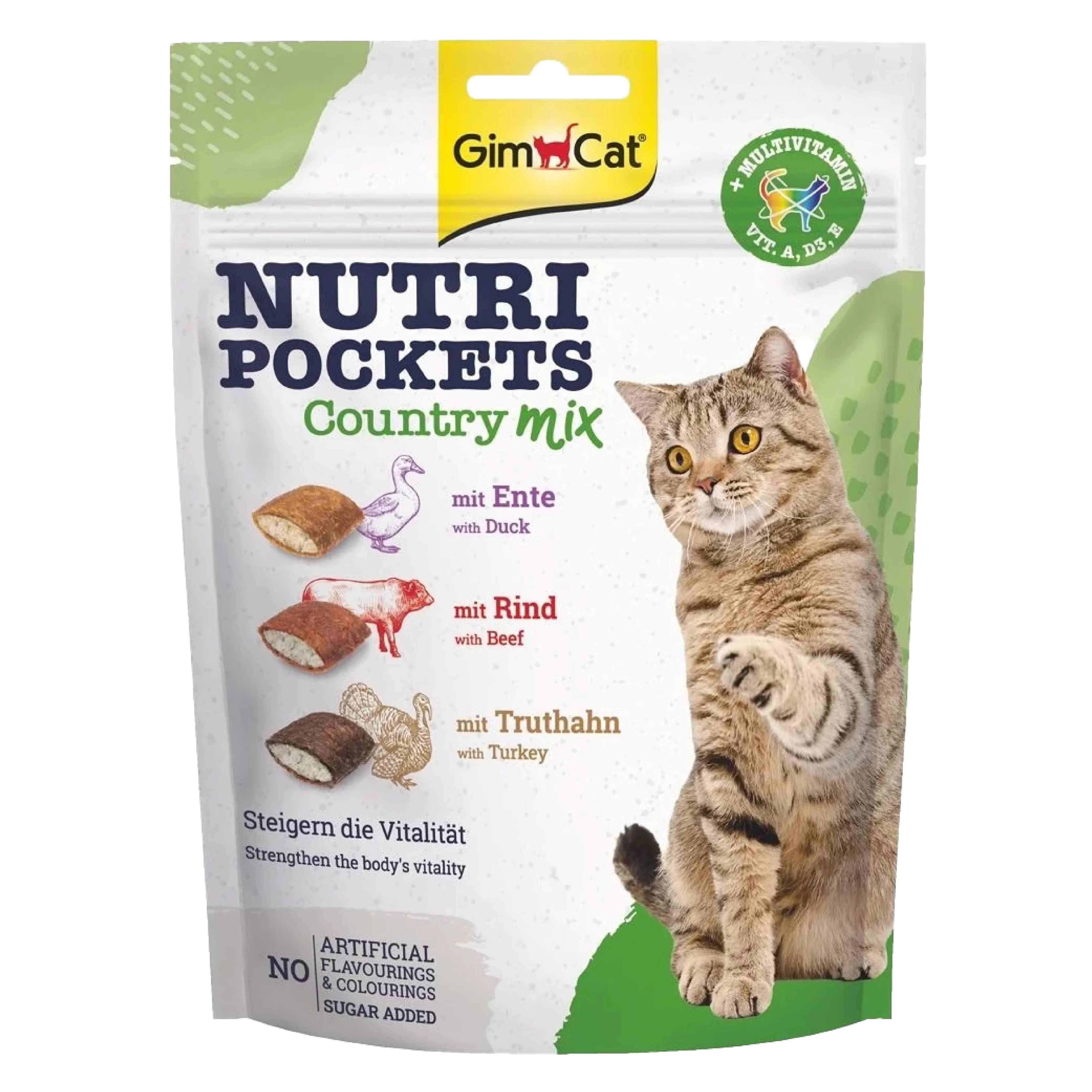 GimCat Nutripockets Country Mix Kedi Ödülü 150 G - Ana Görsel