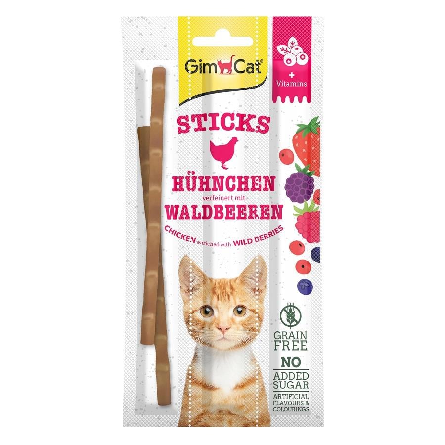 GimCat Sticks Tavuklu & Yaban Meyveli Kedi Ödül Çubuğu 3x15 G - Ana Görsel