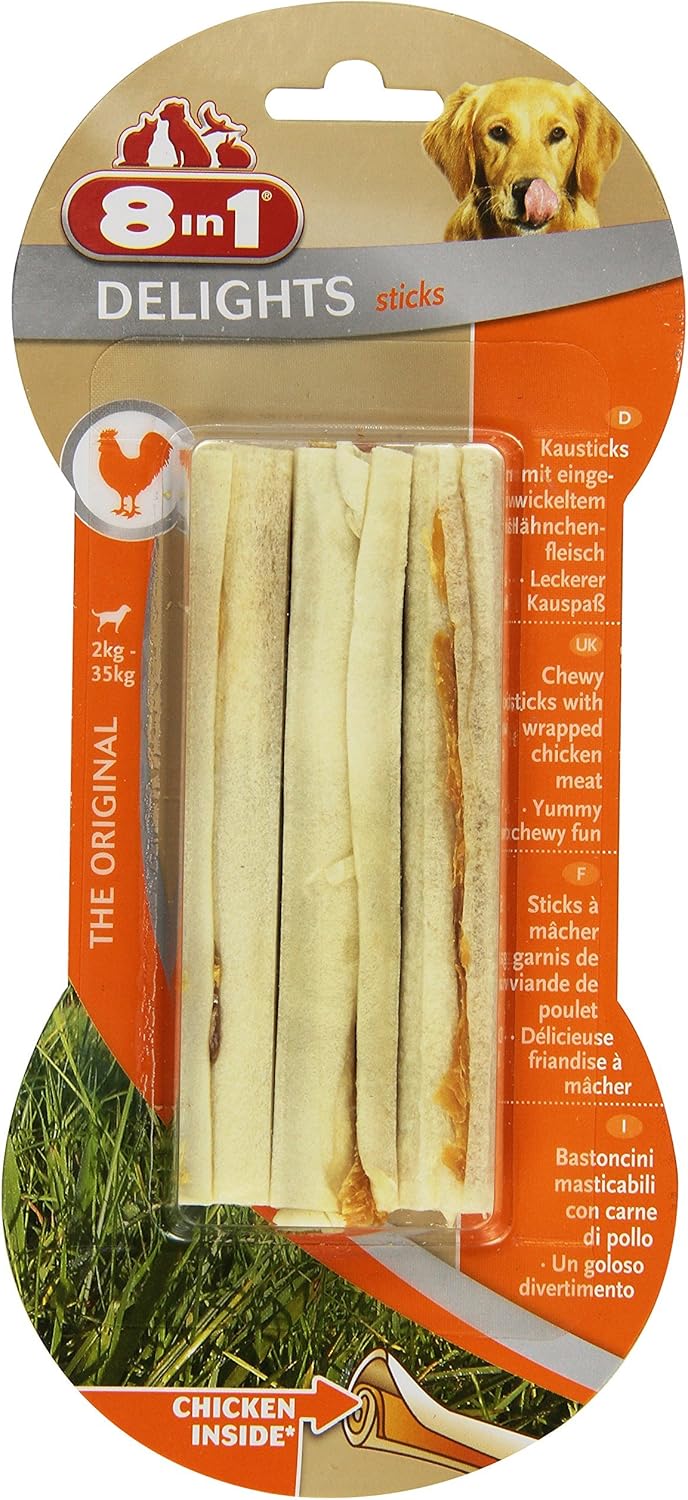 8in1 Delights Bones Köpekler için Tavuklu Ağız Bakım Kemiği 3'lü 75 G - Ana Görsel