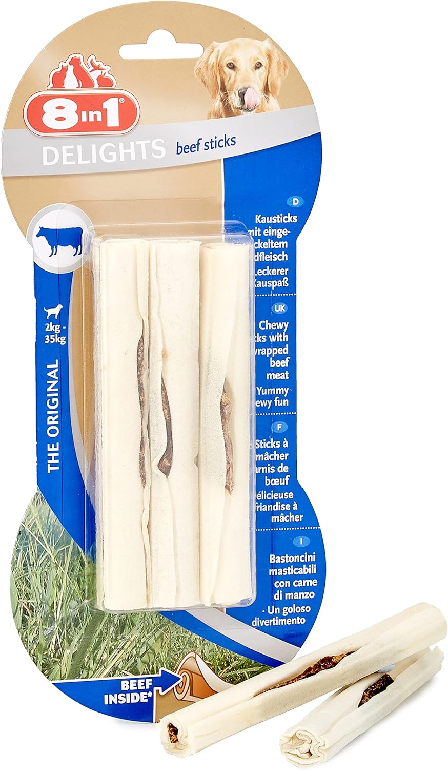 8in1 Delights Sticks Biftekli Çubuk Köpek Ödül Maması 75 G - Ana Görsel