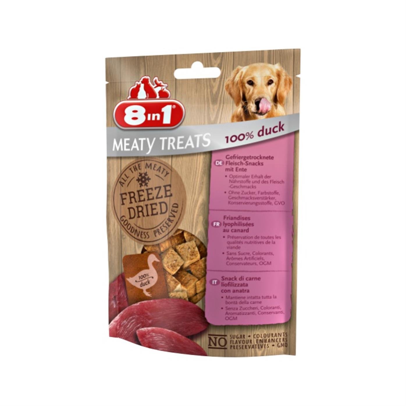 8in1 Freeze Doğal Ördekli Köpek Ödülü 50 G - Ana Görsel