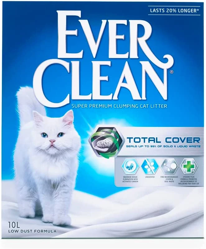 Ever Clean Total Cover Koku Önleyici Uzun Ömürlü Topaklanan Kedi Kumu 10L - Ana Görsel