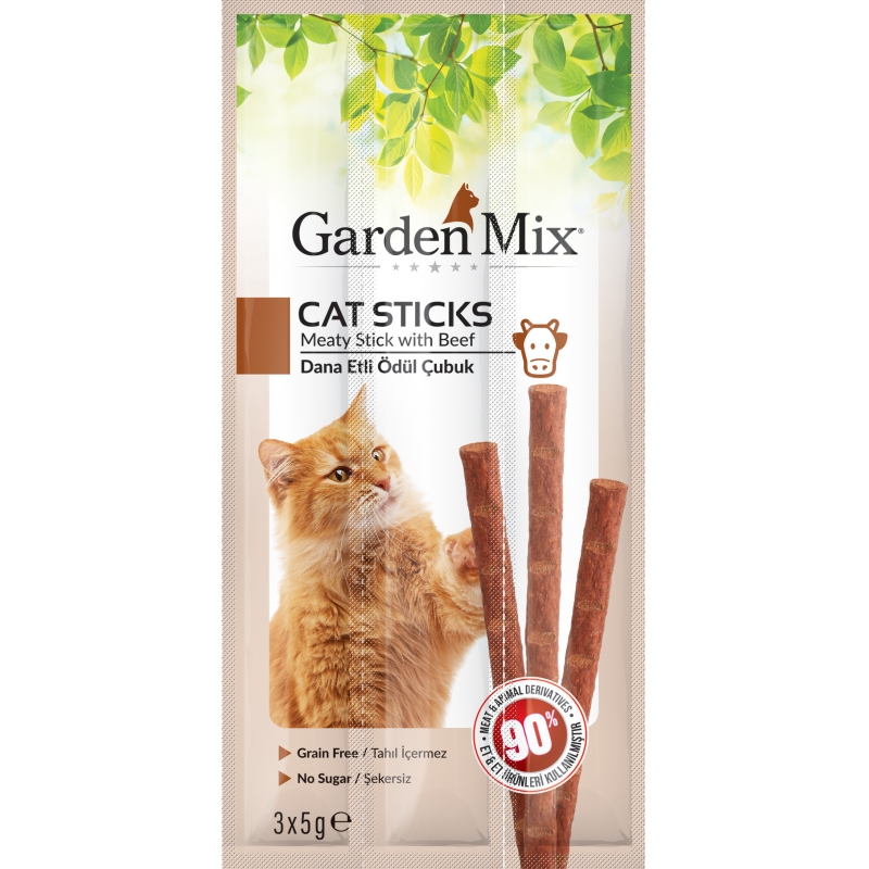 Garden Mix Dana Etli Stick Kedi Ödülü 3x5 G - Ana Görsel