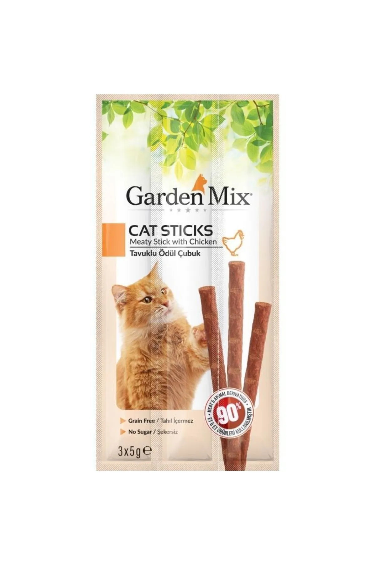 Garden Mix Tavuklu Kedi Stick Ödül 3x5 G 50'Li - Ana Görsel