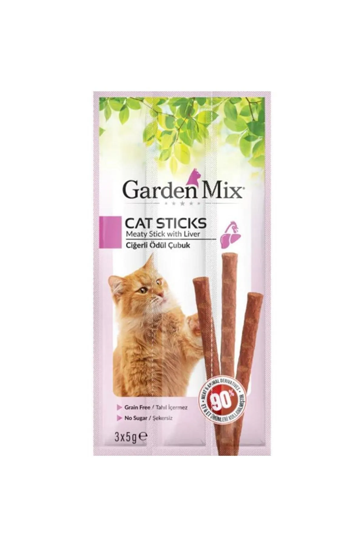 Garden Mix Ciğerli Kedi Stick Ödül 3x5 G 50'Li - Ana Görsel