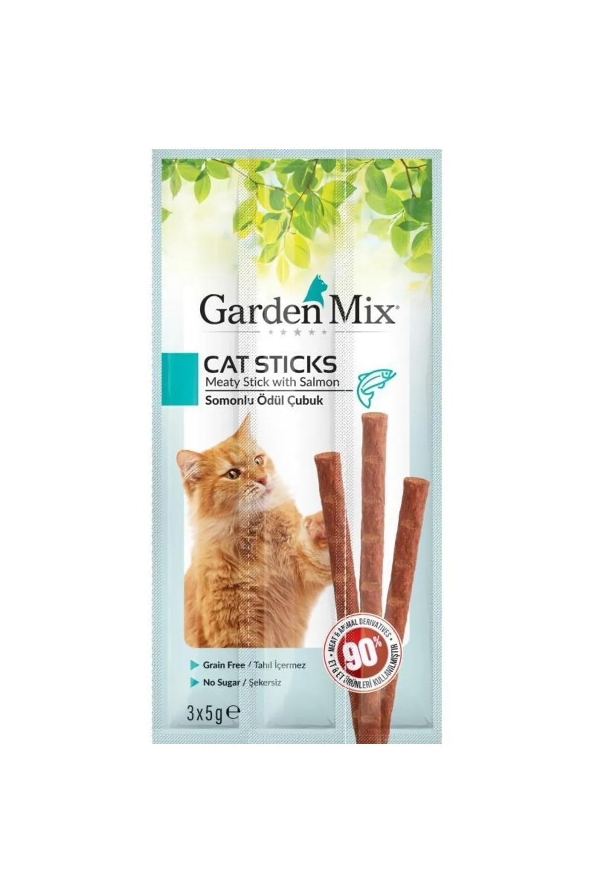 Garden Mix Somonlu Kedi Stick Ödül 3x5 G 50'Li - Ana Görsel