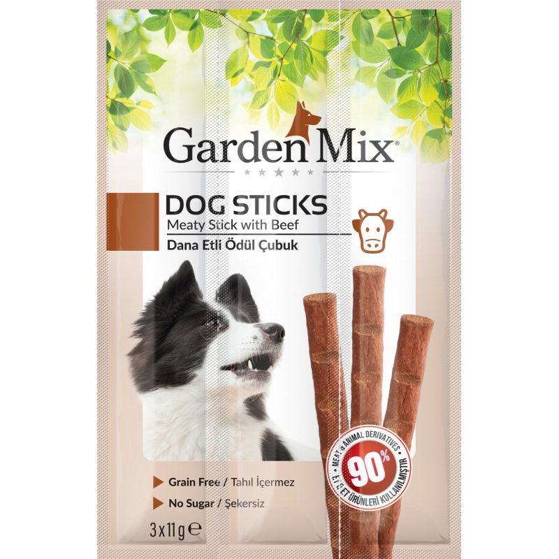 Garden Mix Dana Etli Stick Köpek Ödülü 3x11 G - Ana Görsel