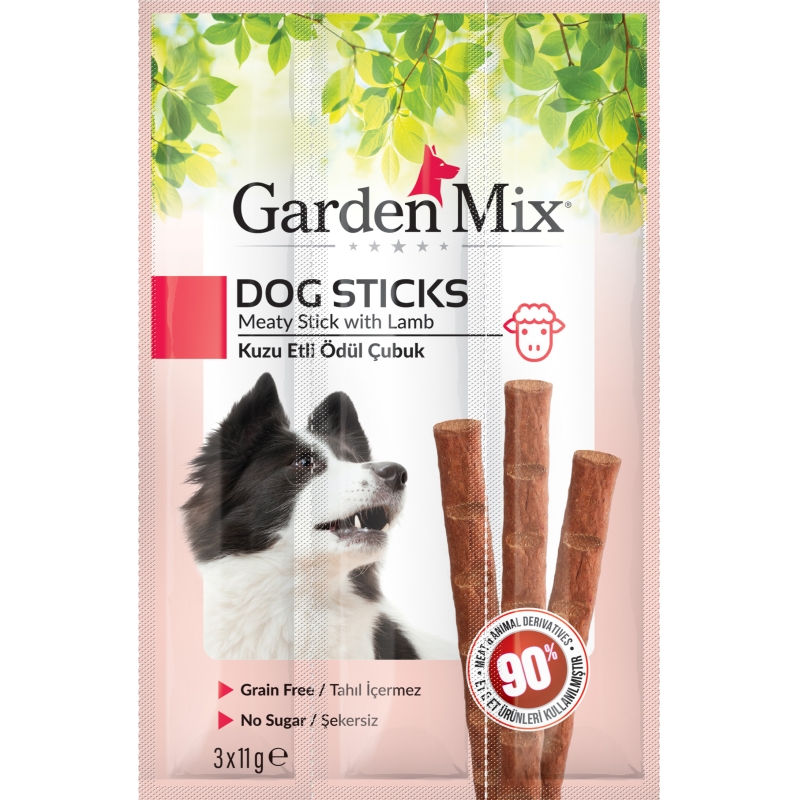 Garden Mix Kuzu Etli Stick Köpek Ödülü 3x11 G - Ana Görsel