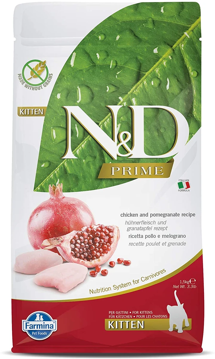 N&D Prime Tahılsız Tavuklu ve Narlı Yavru Kedi Maması 5 KG - Ana Görsel