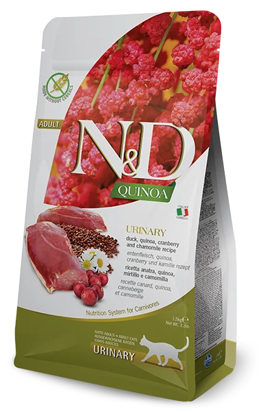 N&D Quinoa Urinary İdrar Yolları Destekleyici Ördekli ve Turna Yemişli Yetişkin Kedi Maması 5 KG - Ana Görsel