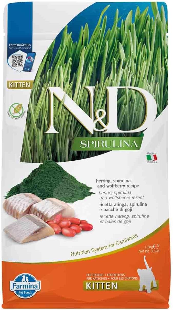 N&D Spirulina Ringa Balıklı Yavru Kedi Maması 1.5 KG - Ana Görsel