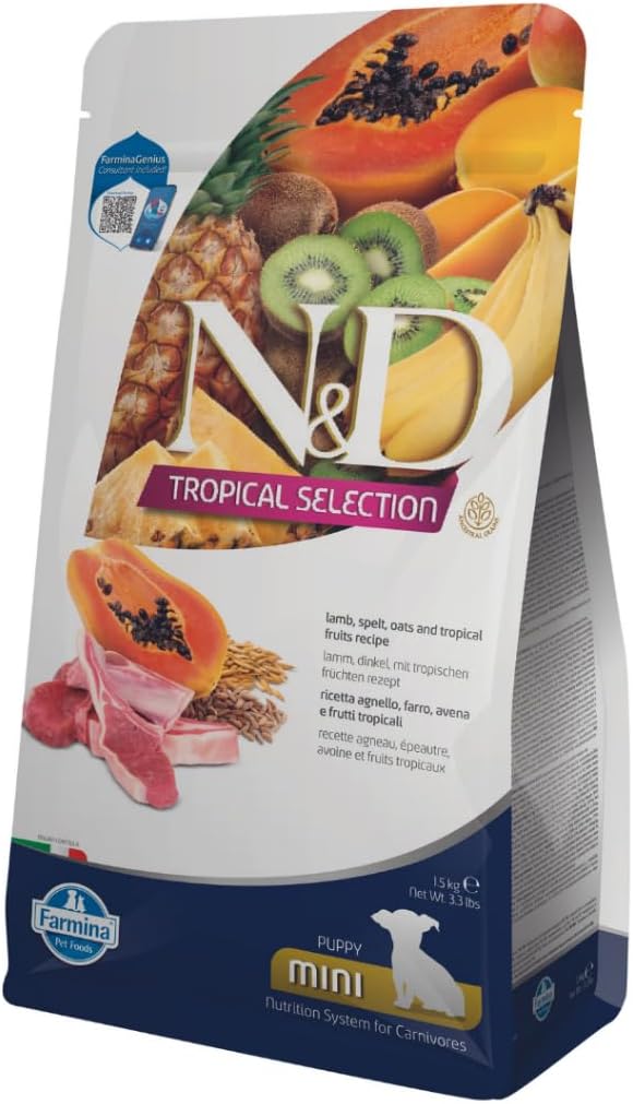 N&D Tropical Selection Kuzu Etli ve Tropikal Meyveli Mini Irk Yavru Köpek Maması 1.5 KG - Ana Görsel