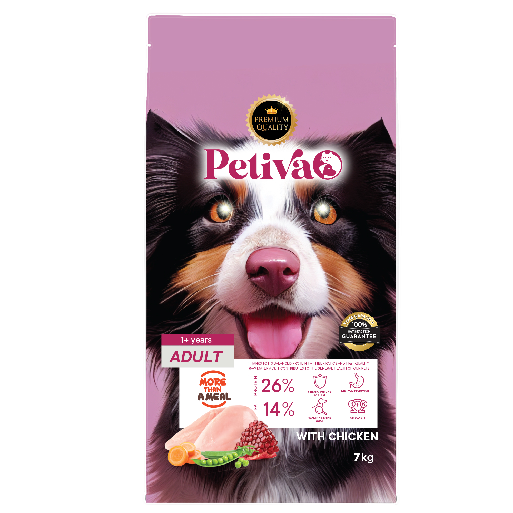Petiva Yetişkin Köpekler İçin Tavuk Etli Kuru Köpek Maması (12 Kg, Tavuk) - Ana Görsel