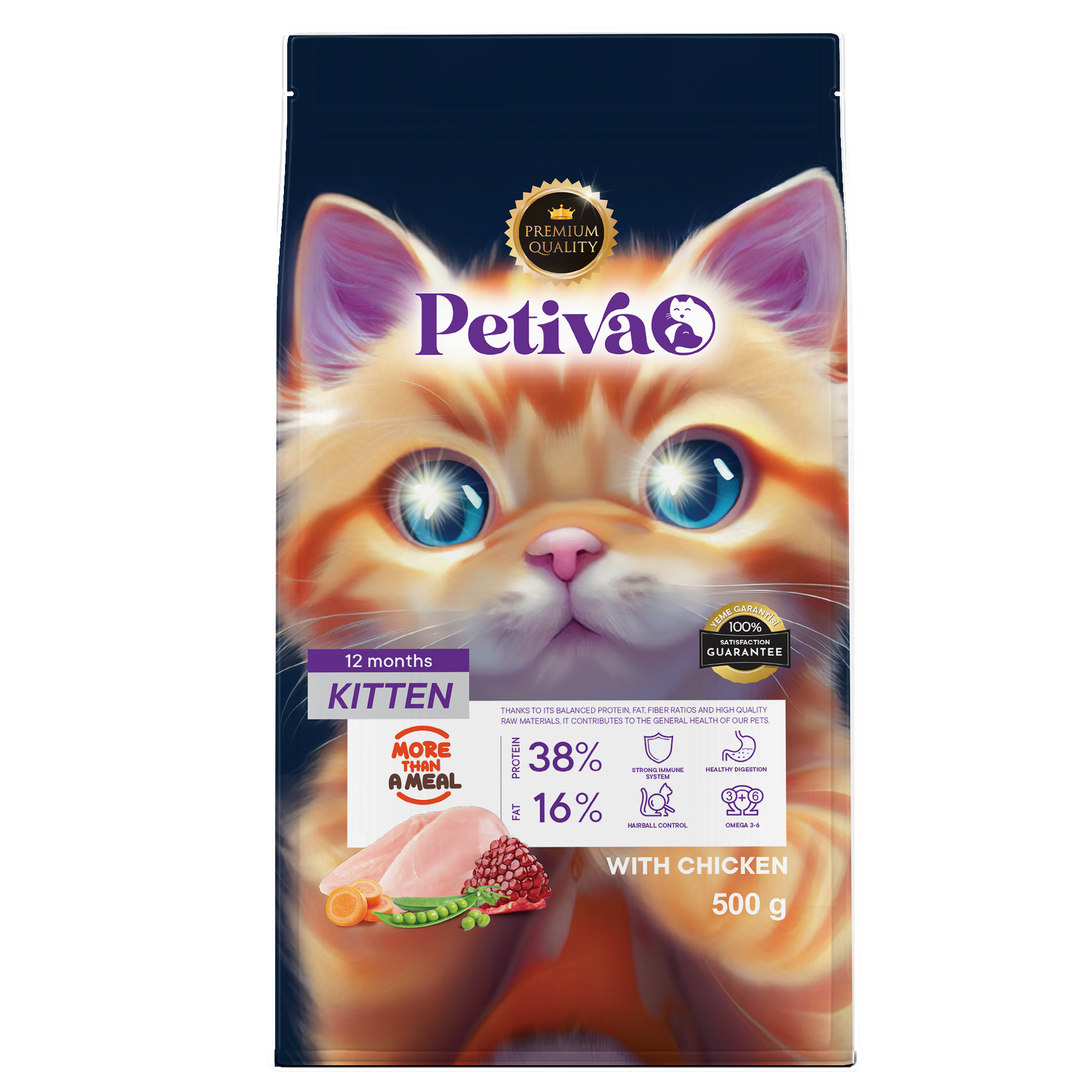 Petiva Tavuklu Yavru Kedi Maması 500G - Ana Görsel