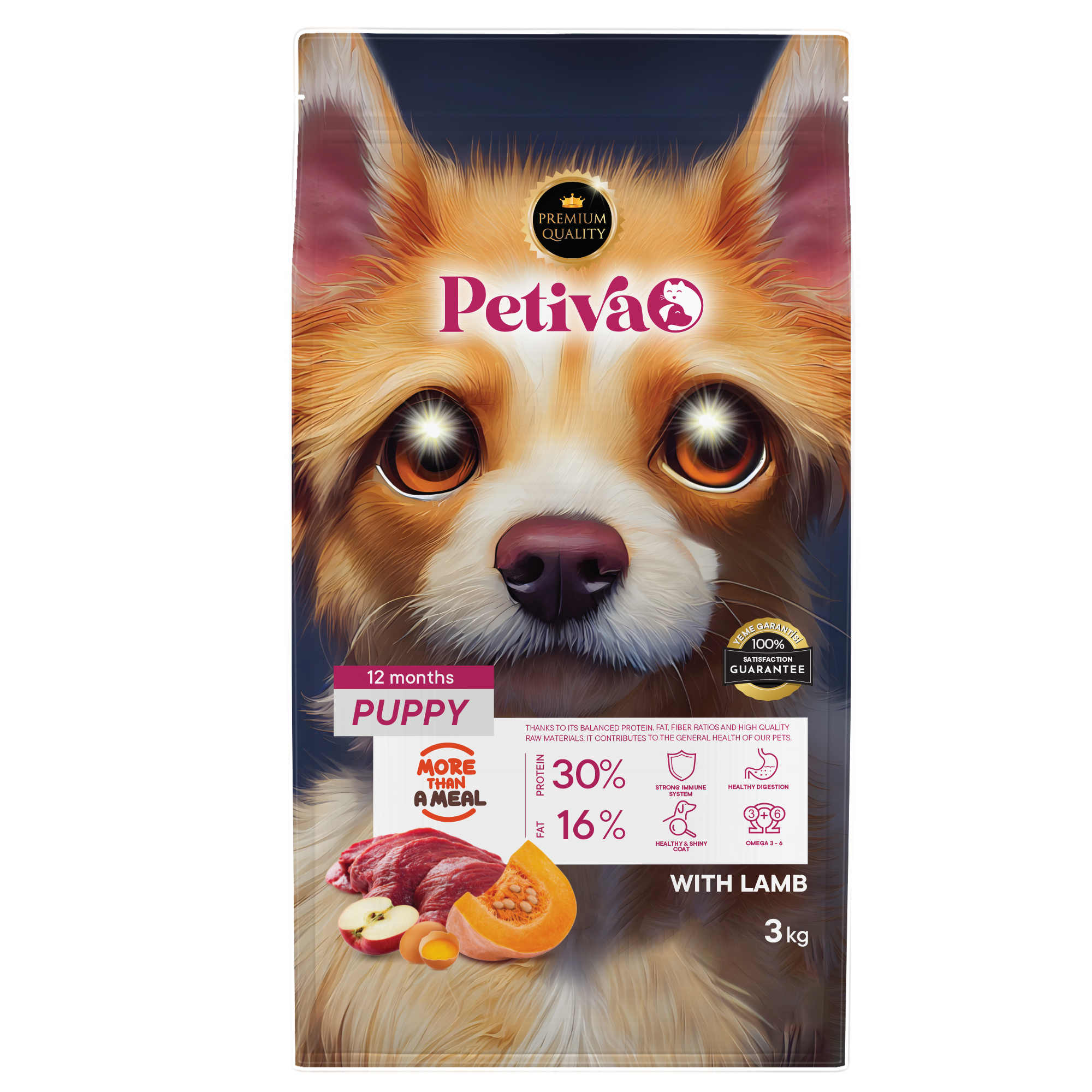 Petiva Kuzu Etli Yavru Köpek Maması 3 KG - Ana Görsel